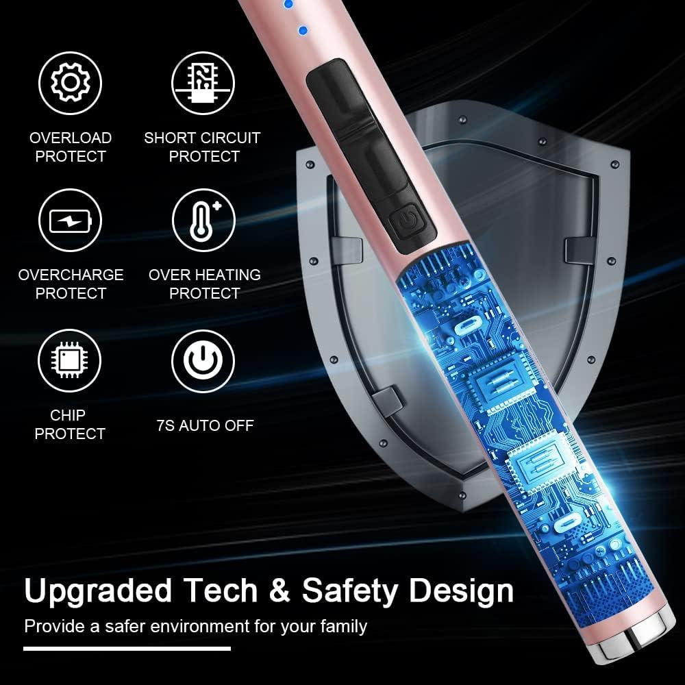 Encendedor Eléctrico MeeToo USB Recargable Oro Rosa