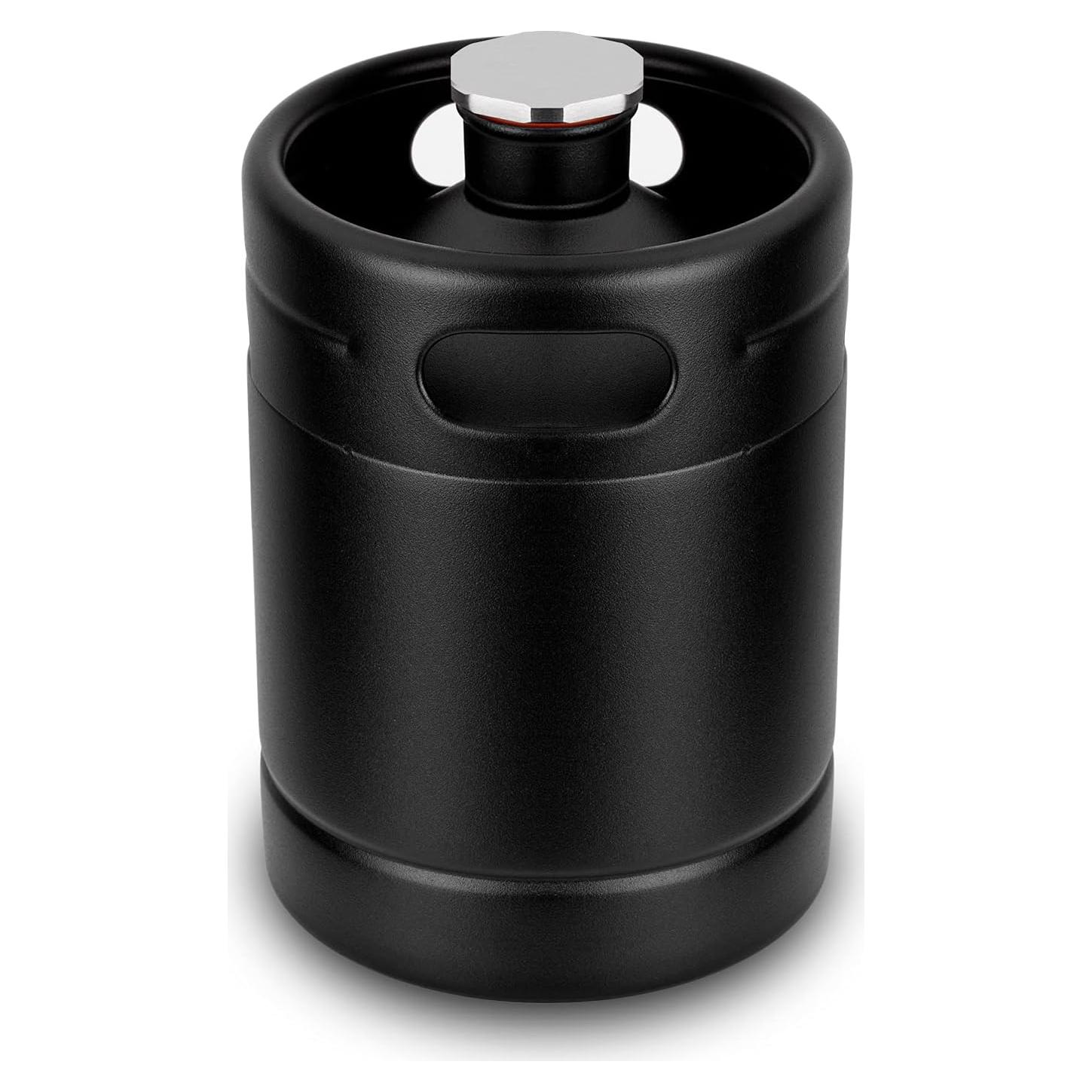 Growler Mini Gancowise 1.89L Acero Inoxidable Negro Mate