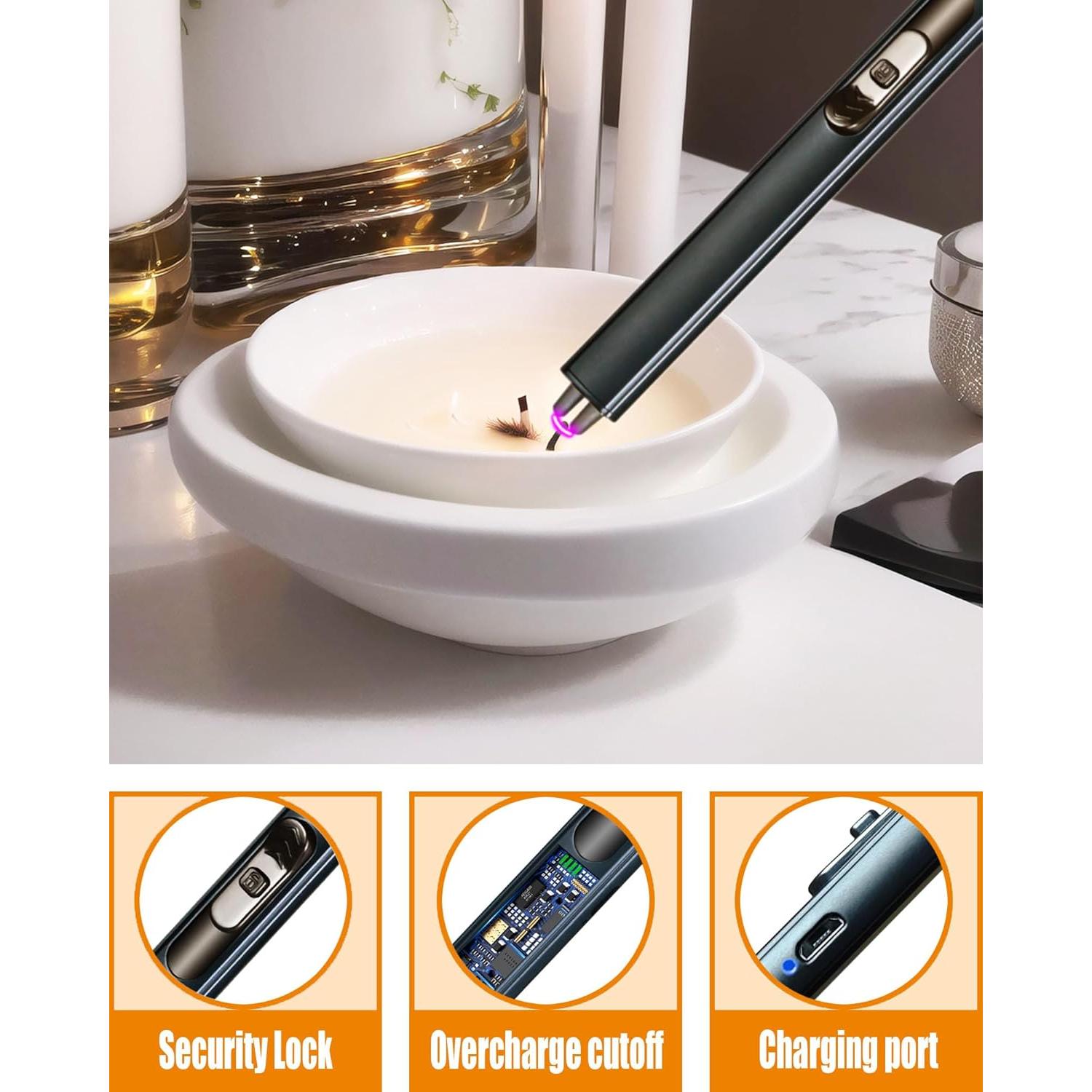 Juego de Accesorios para Velas YOUTUOY 4 en 1 Negro Mate