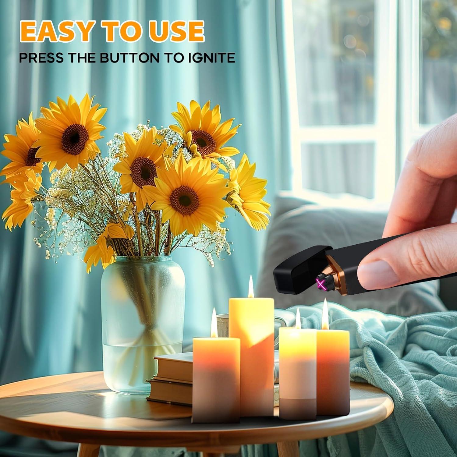 Encendedor Eléctrico Recargable Coquimbo Doble Arco Negro