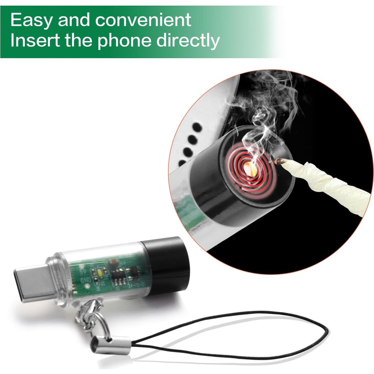 Encendedor Eléctrico USB-C Genérico Mini a Prueba de Viento