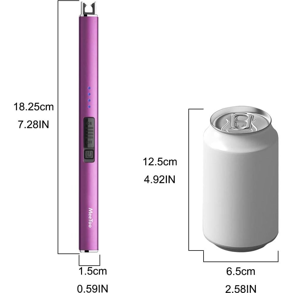 Encendedor Eléctrico Recargable MEETOO Tipo-C Púrpura