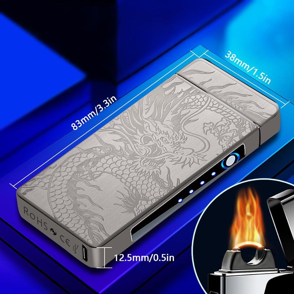 Encendedor Eléctrico de Plasma SKRFIRE Dragón Negro USB