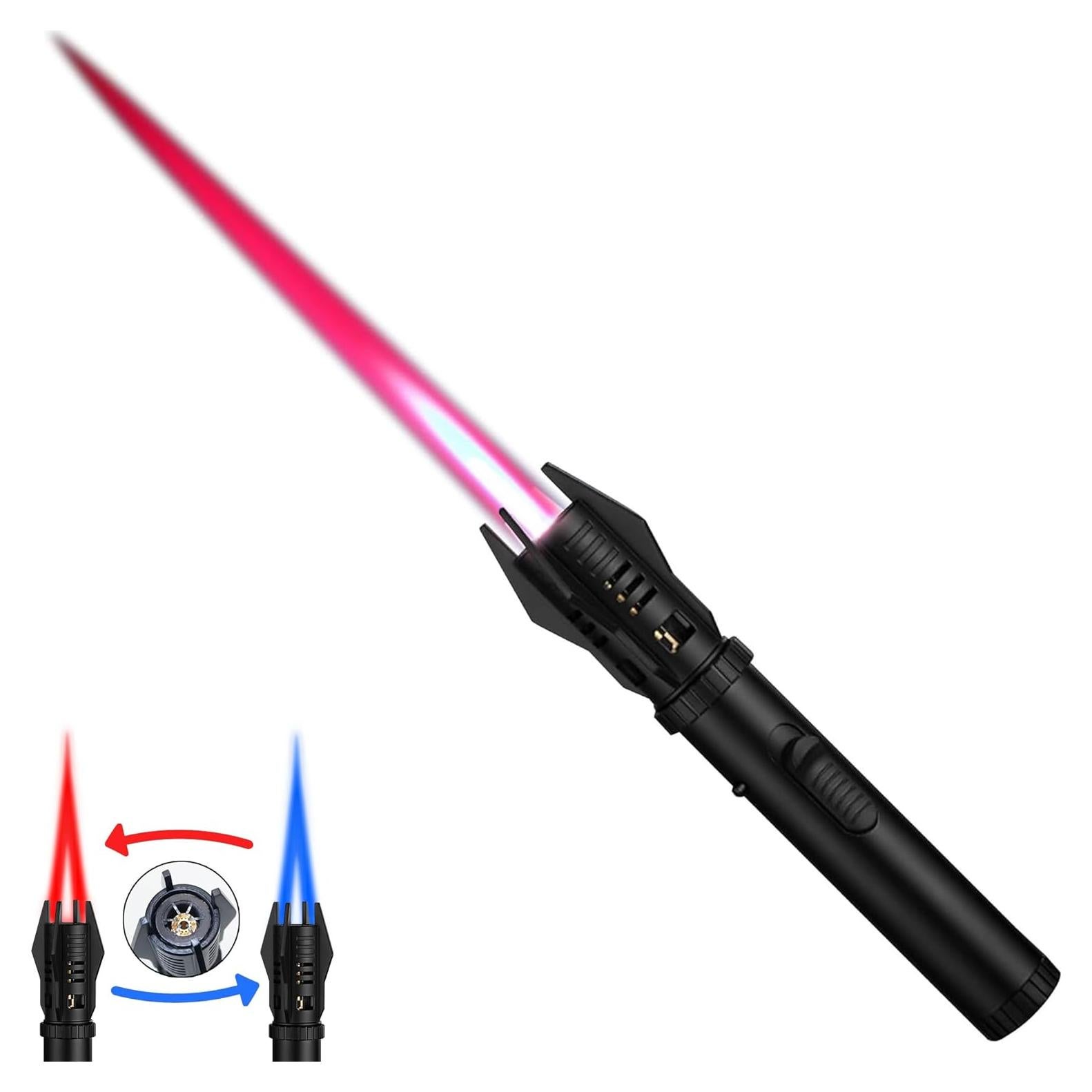 Encendedor de Antorcha ELCELC Negro Recargable Ajustable