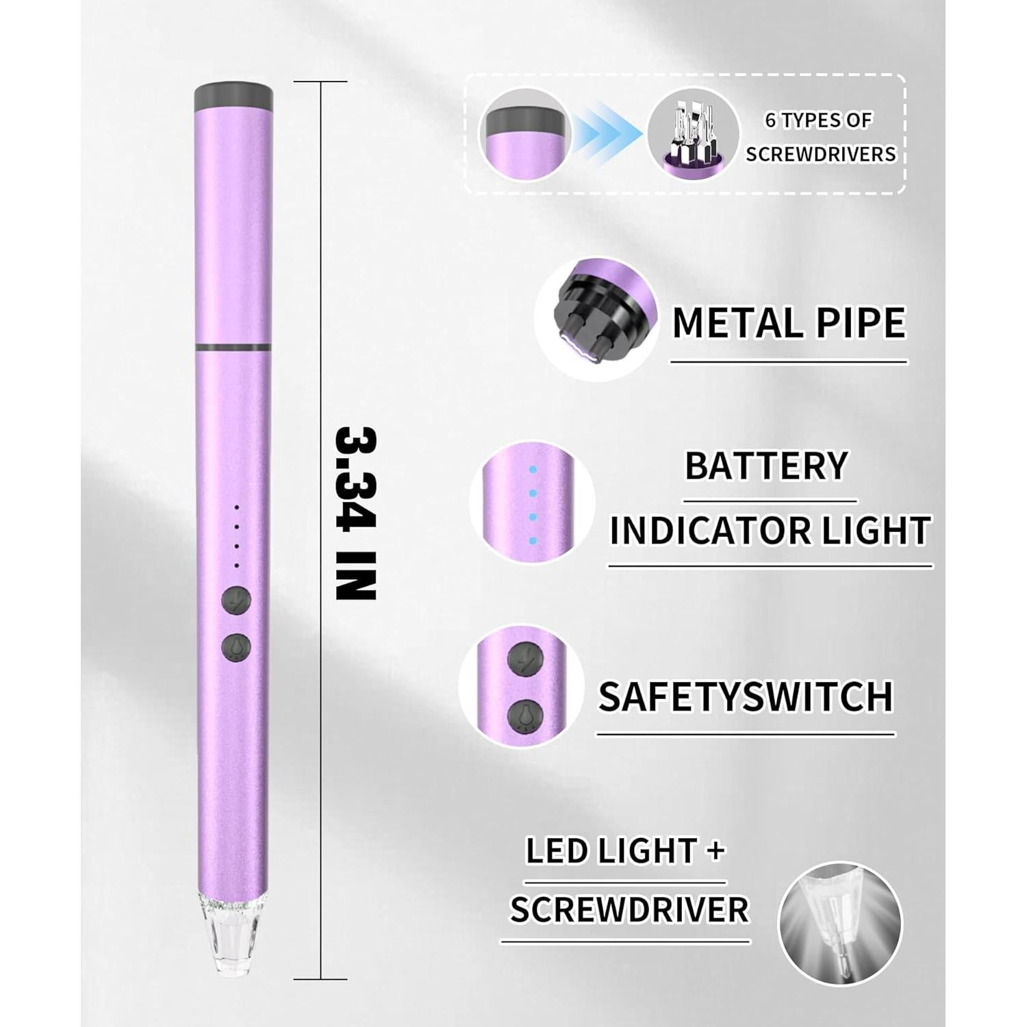 Encendedor Eléctrico Recargable MEIRUBY para Velas Púrpura