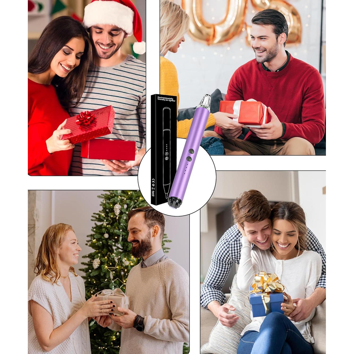 Encendedor Eléctrico Recargable MEIRUBY para Velas Púrpura