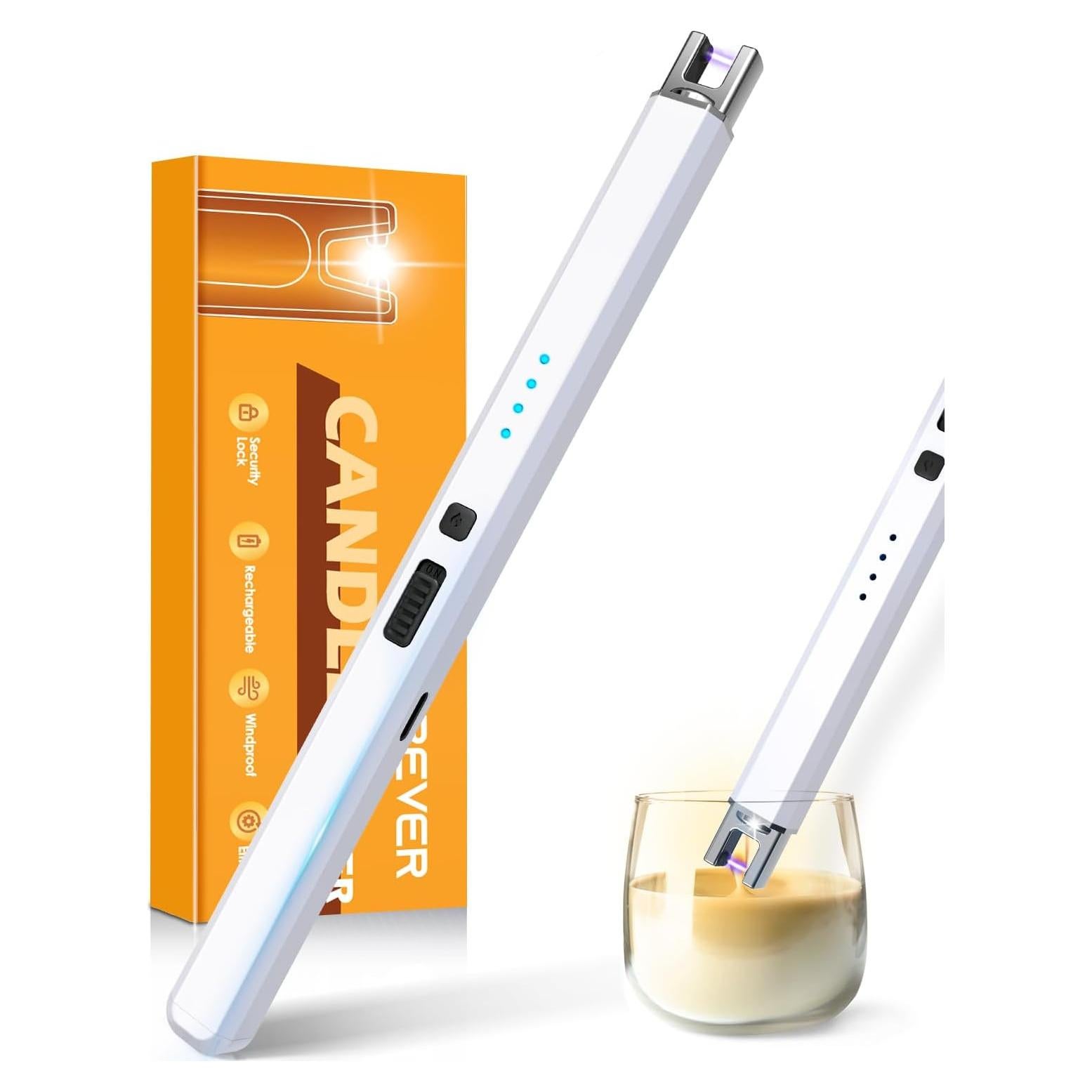 Encendedor Eléctrico CAREVER USB Plasma Arc Blanco