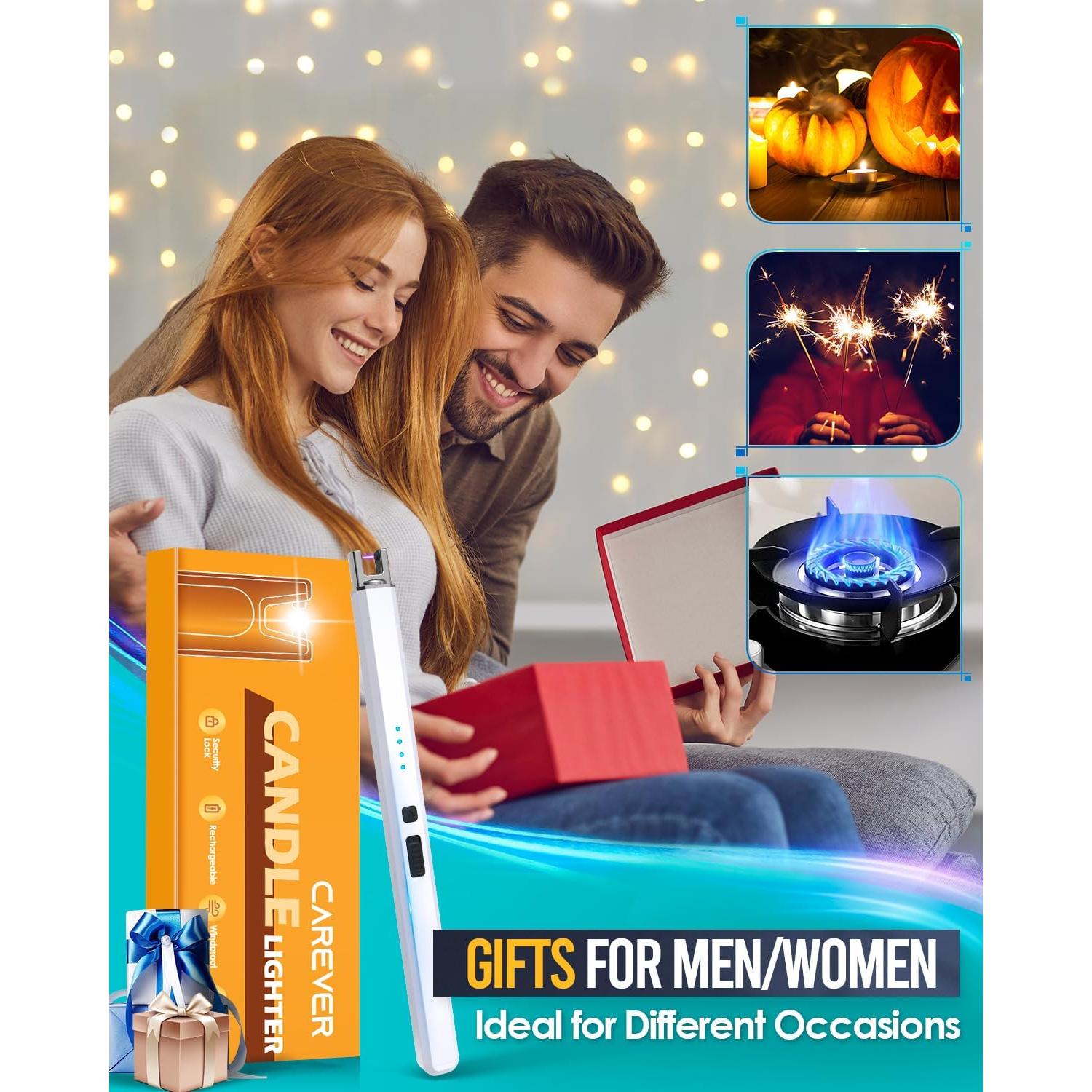 Encendedor Eléctrico CAREVER USB Plasma Arc Blanco