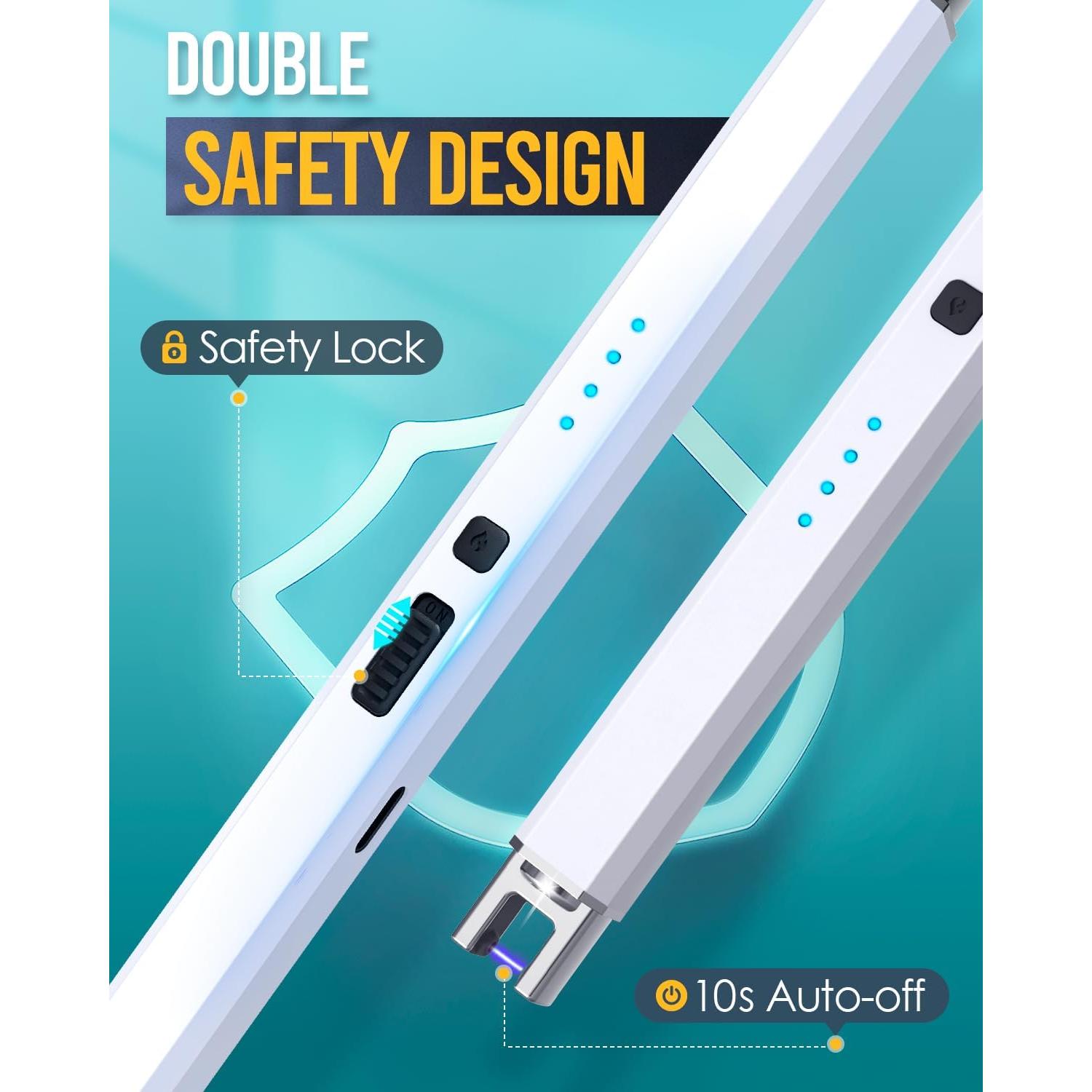 Encendedor Eléctrico CAREVER USB Plasma Arc Blanco