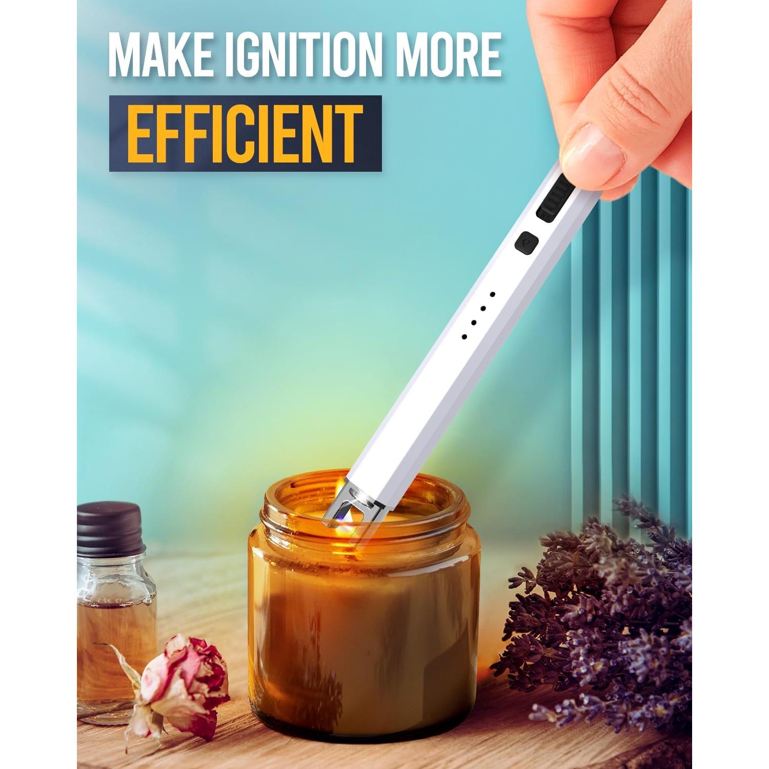 Encendedor Eléctrico CAREVER USB Plasma Arc Blanco