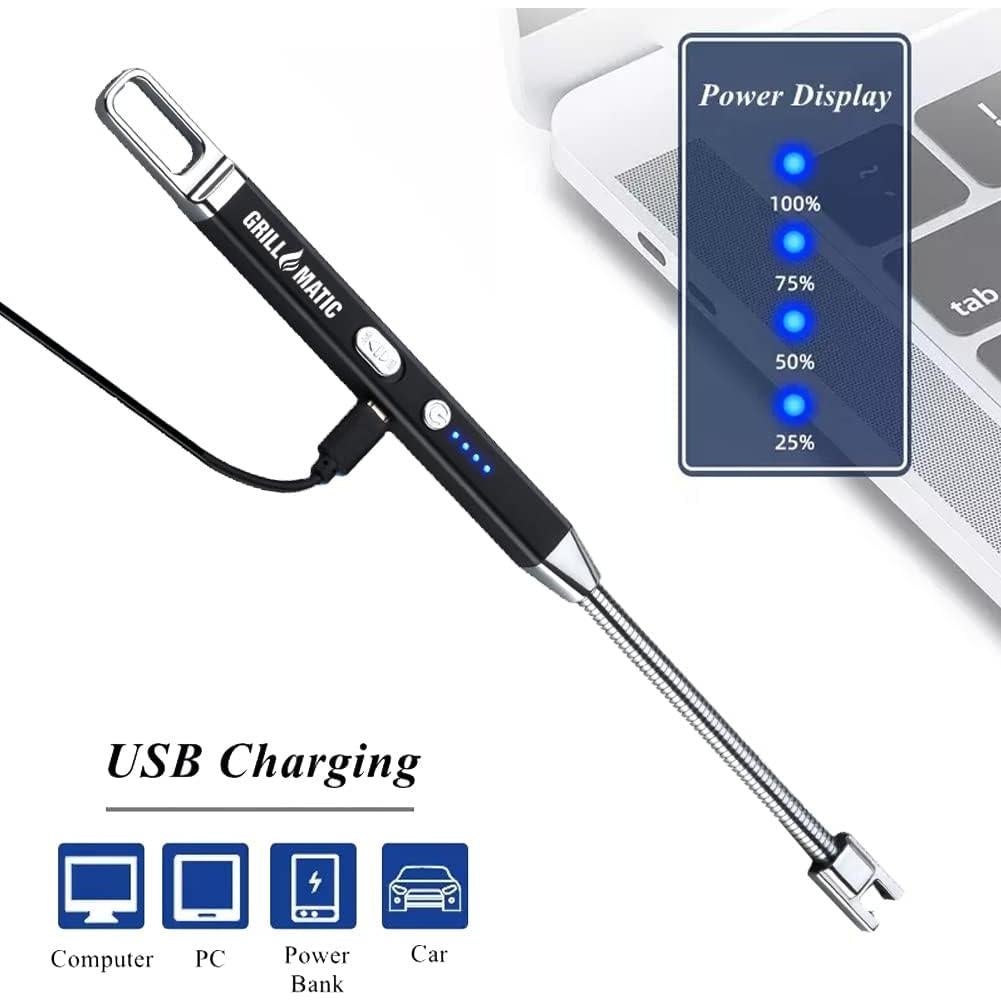 Encendedor Recargable GRILLMATIC a Prueba de Viento USB