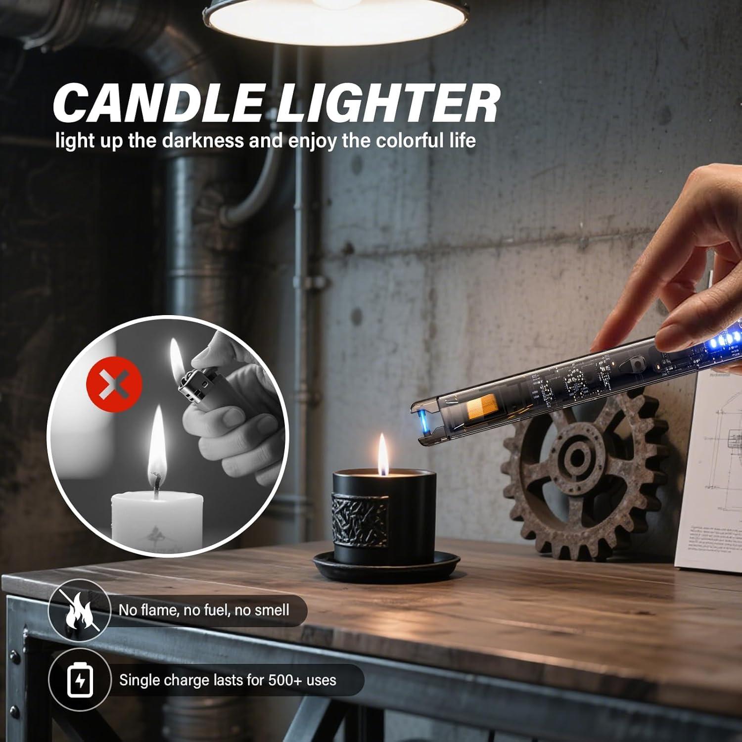 Juego de 2 Encendedores Eléctricos KTEBO Recargables USB 18,74 cm