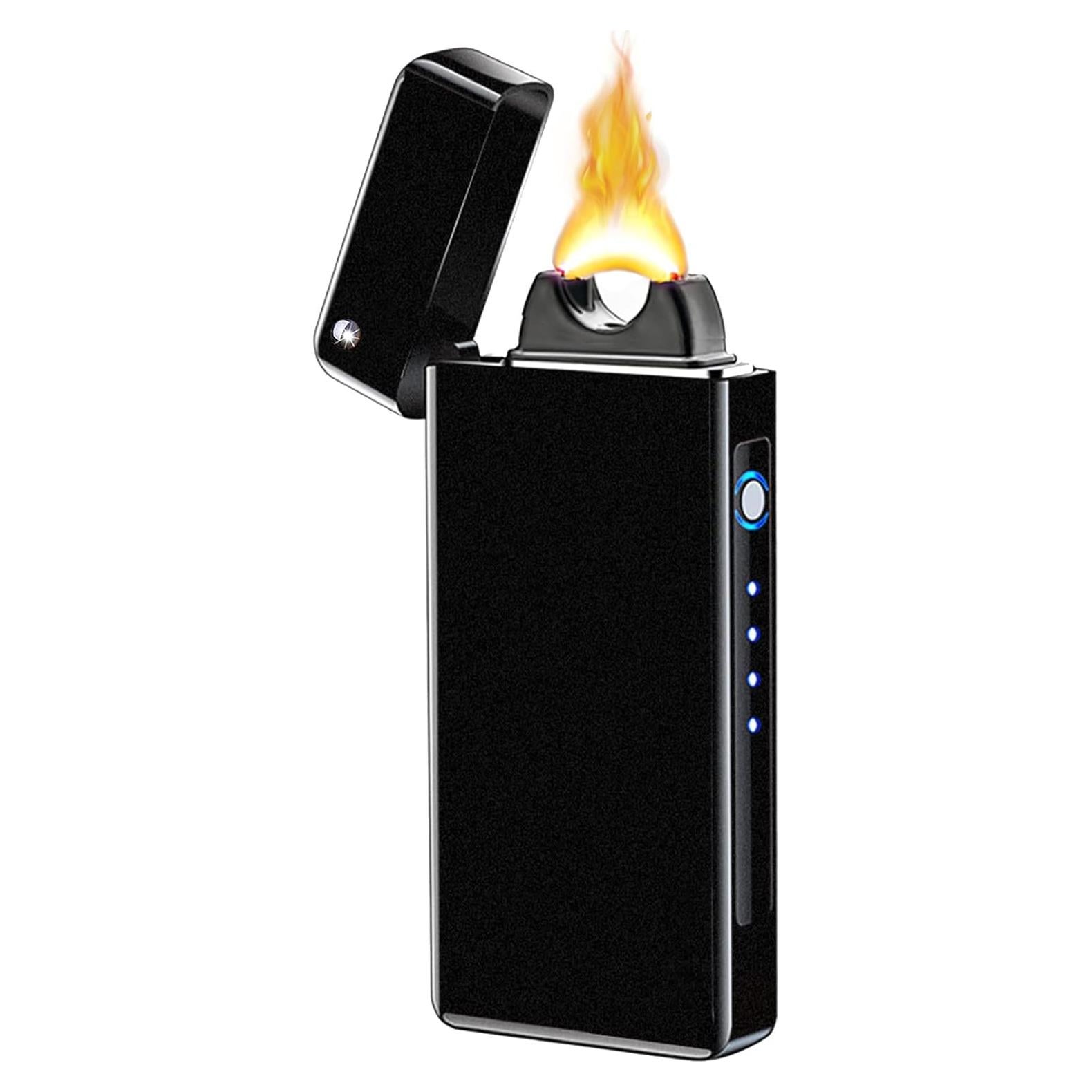 Encendedor Eléctrico BABOBIU Plasma Recargable USB Negro Mate