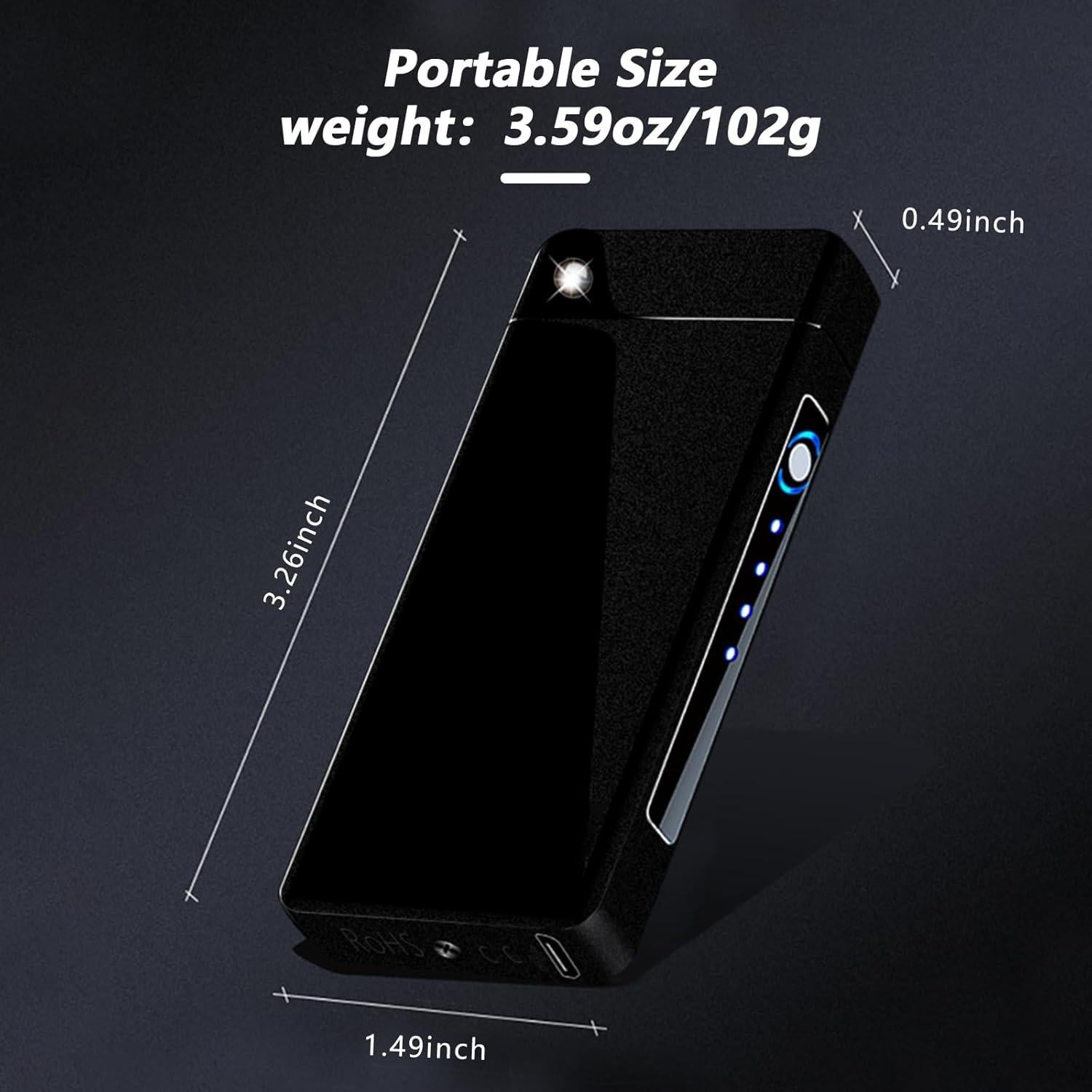 Encendedor Eléctrico BABOBIU Plasma Recargable USB Negro Mate