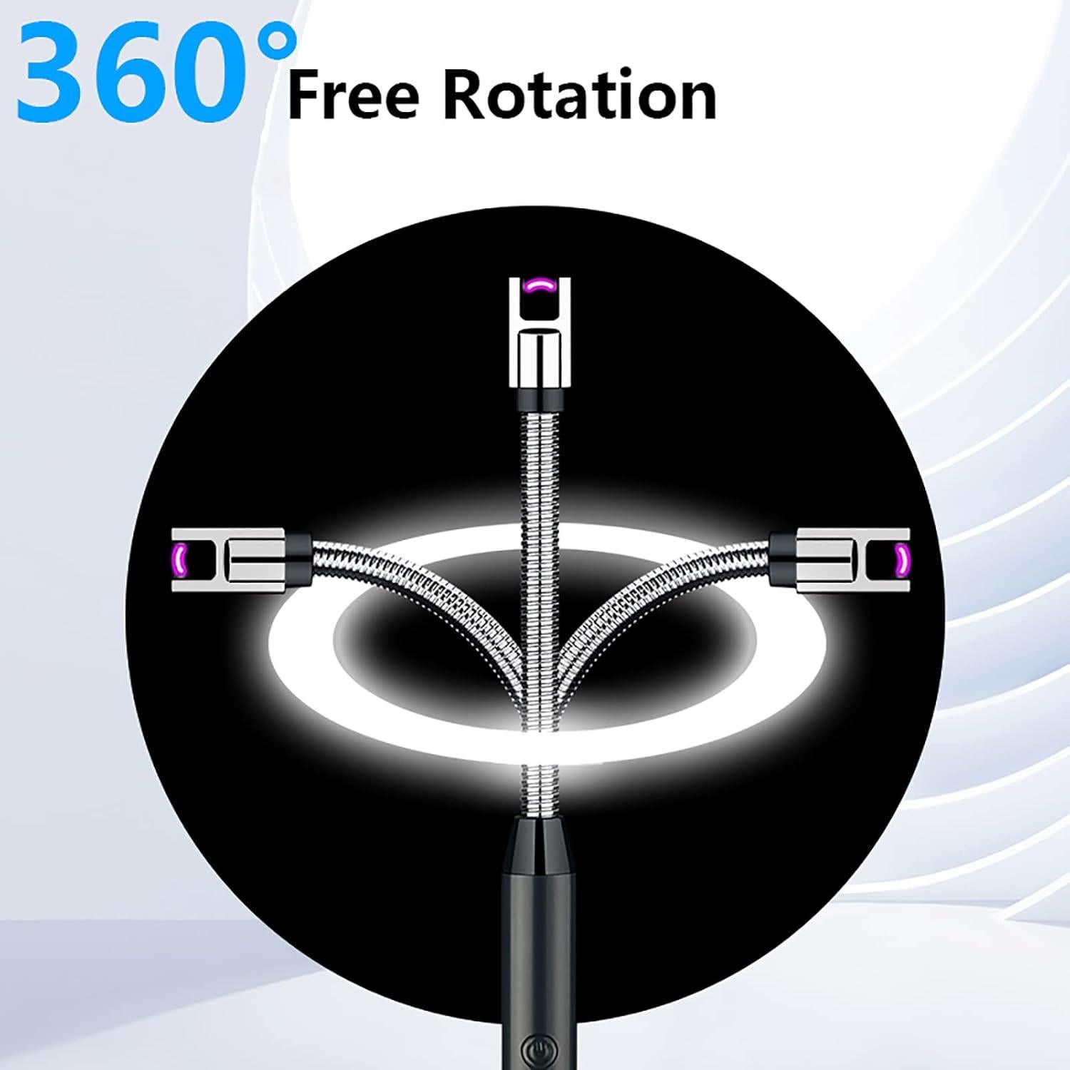 Encendedor Eléctrico Largo ELCELC 360° USB Recargable