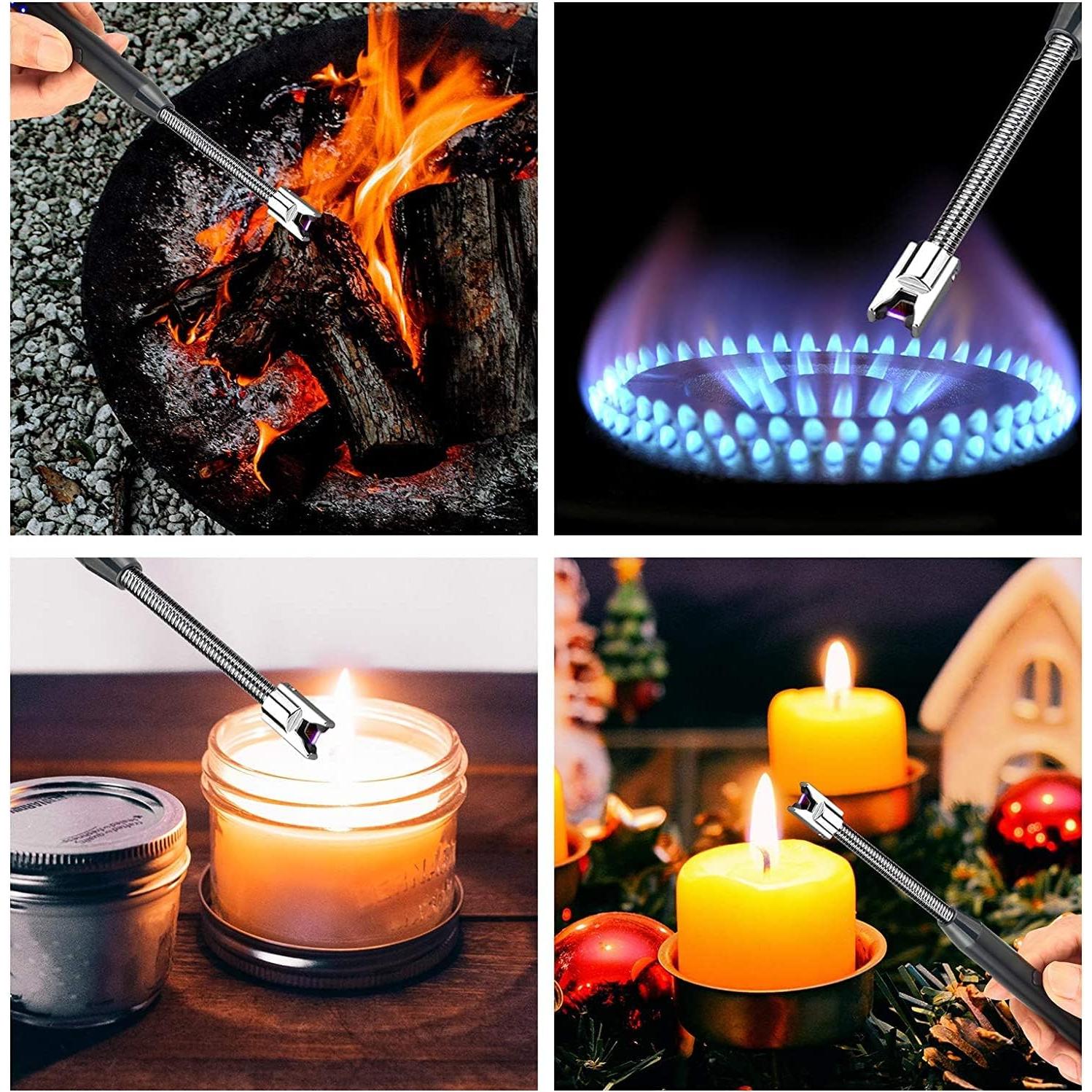 Encendedor Eléctrico Largo ELCELC 360° USB Recargable