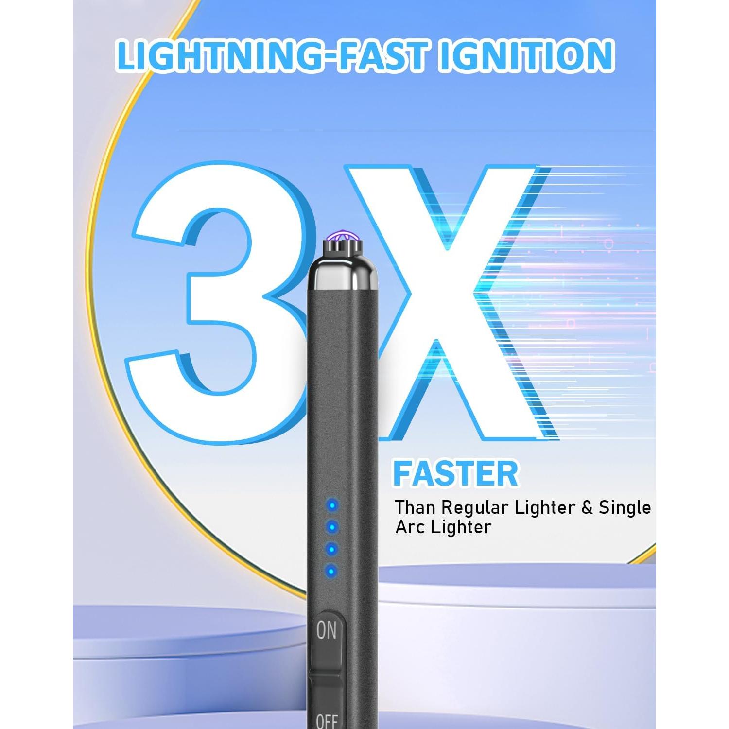 Encendedor Eléctrico Recargable TRONIC MASTER Doble Arco