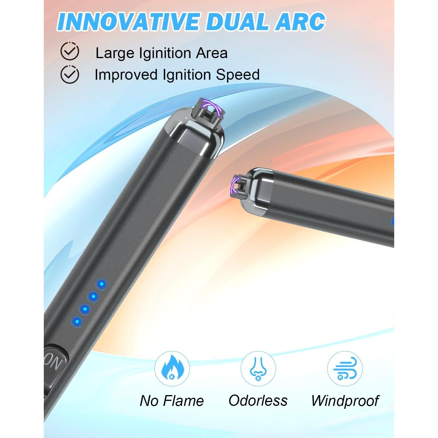 Encendedor Eléctrico Recargable TRONIC MASTER Doble Arco