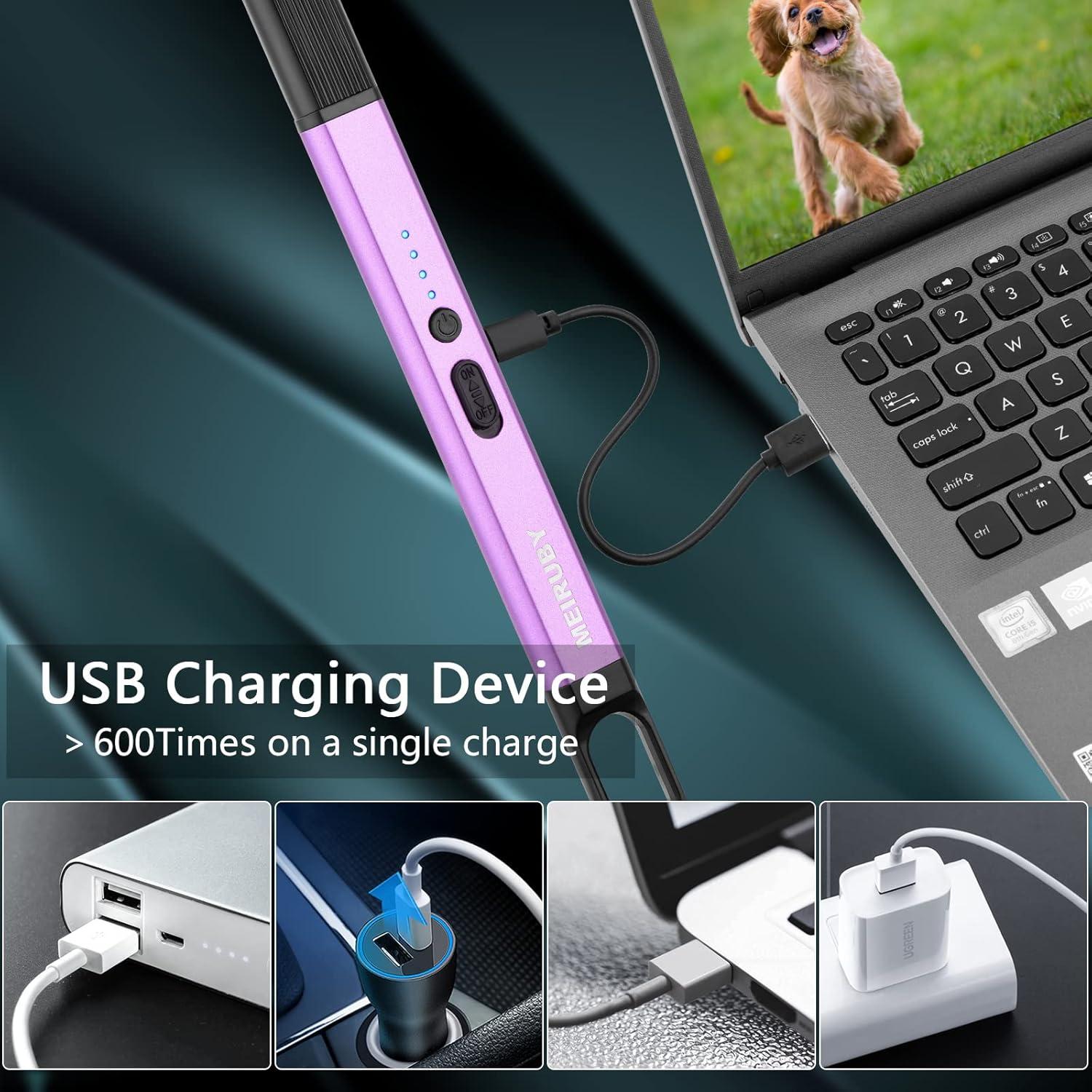 Encendedor eléctrico MEIRUBY M-15 recargable USB púrpura