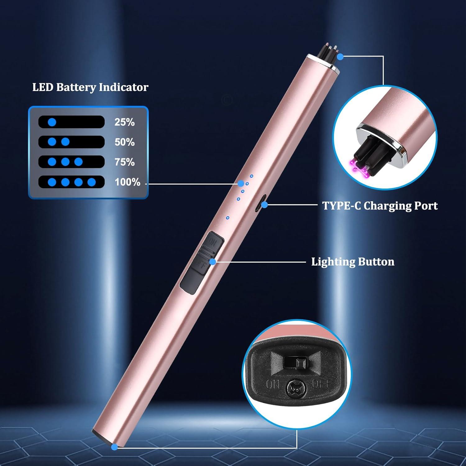 Encendedor Eléctrico Rosa OEAGO para Velas y Camping