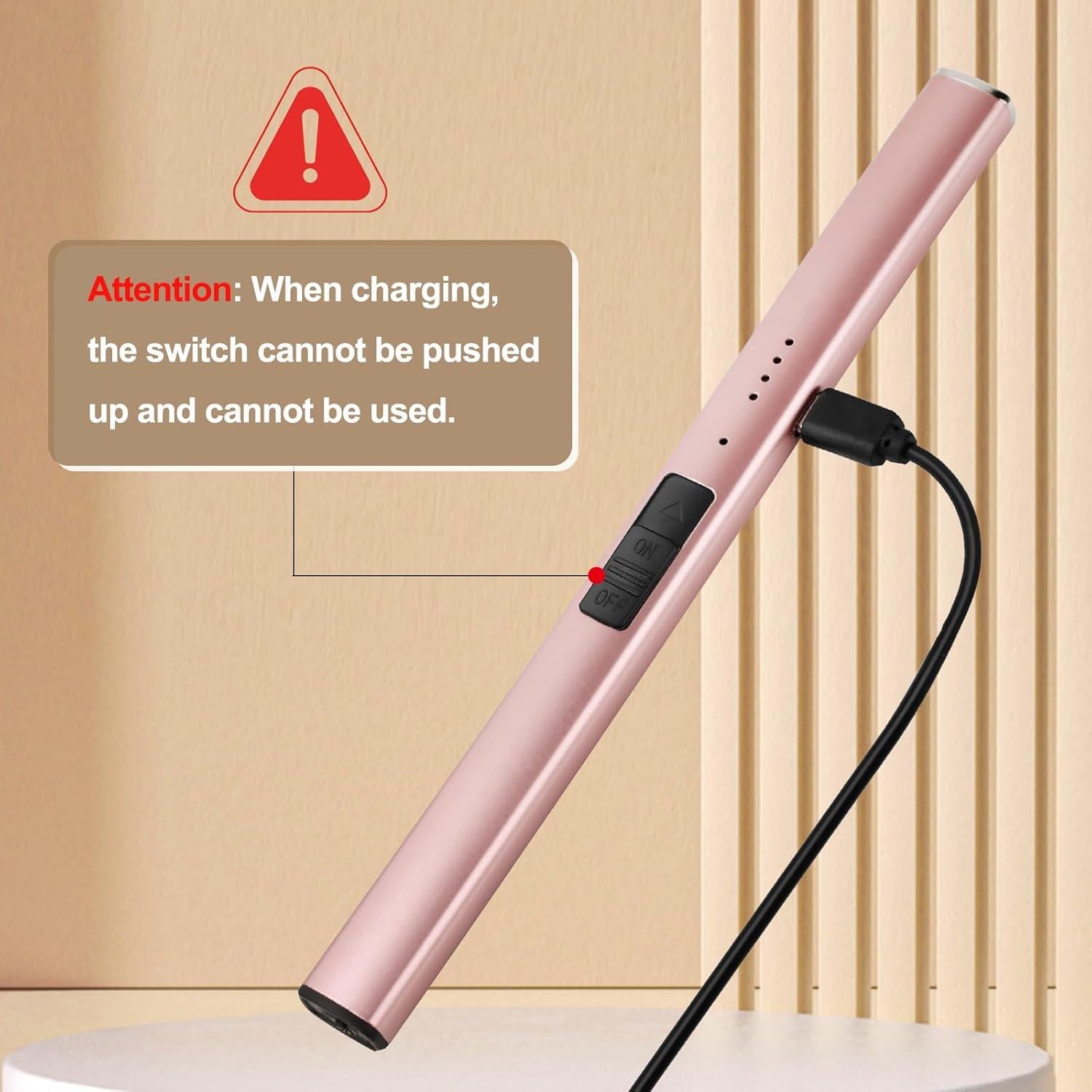 Encendedor Eléctrico Rosa OEAGO para Velas y Camping