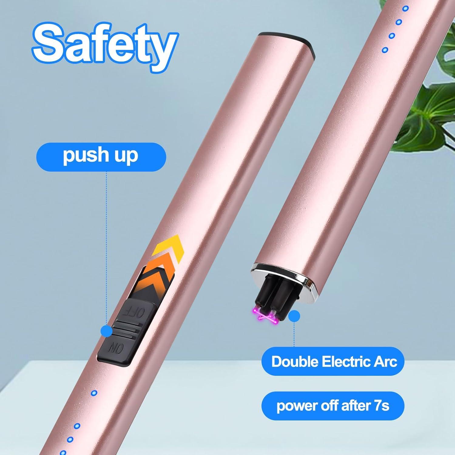 Encendedor Eléctrico Rosa OEAGO para Velas y Camping