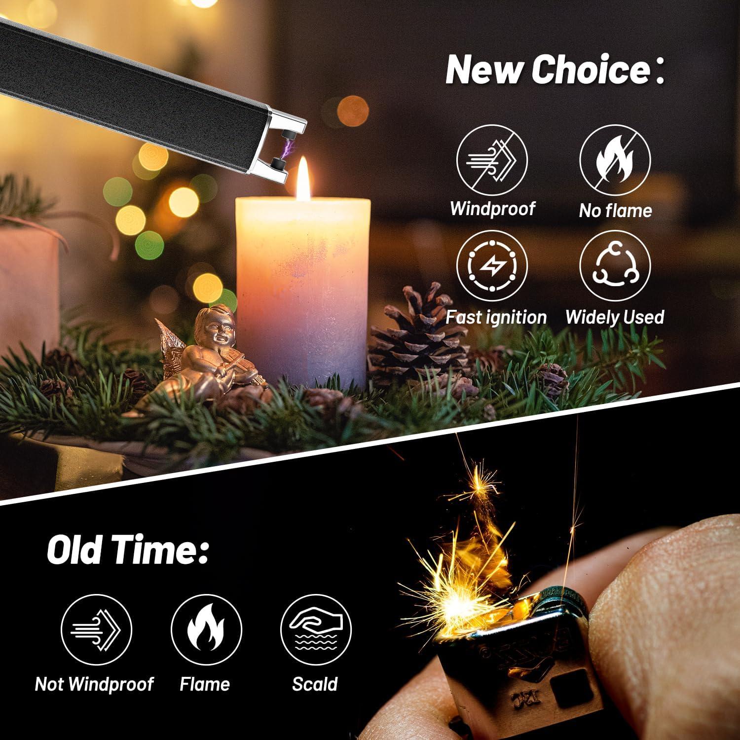 Encendedor Eléctrico AJIJING USB Tipo-C A Prueba de Viento