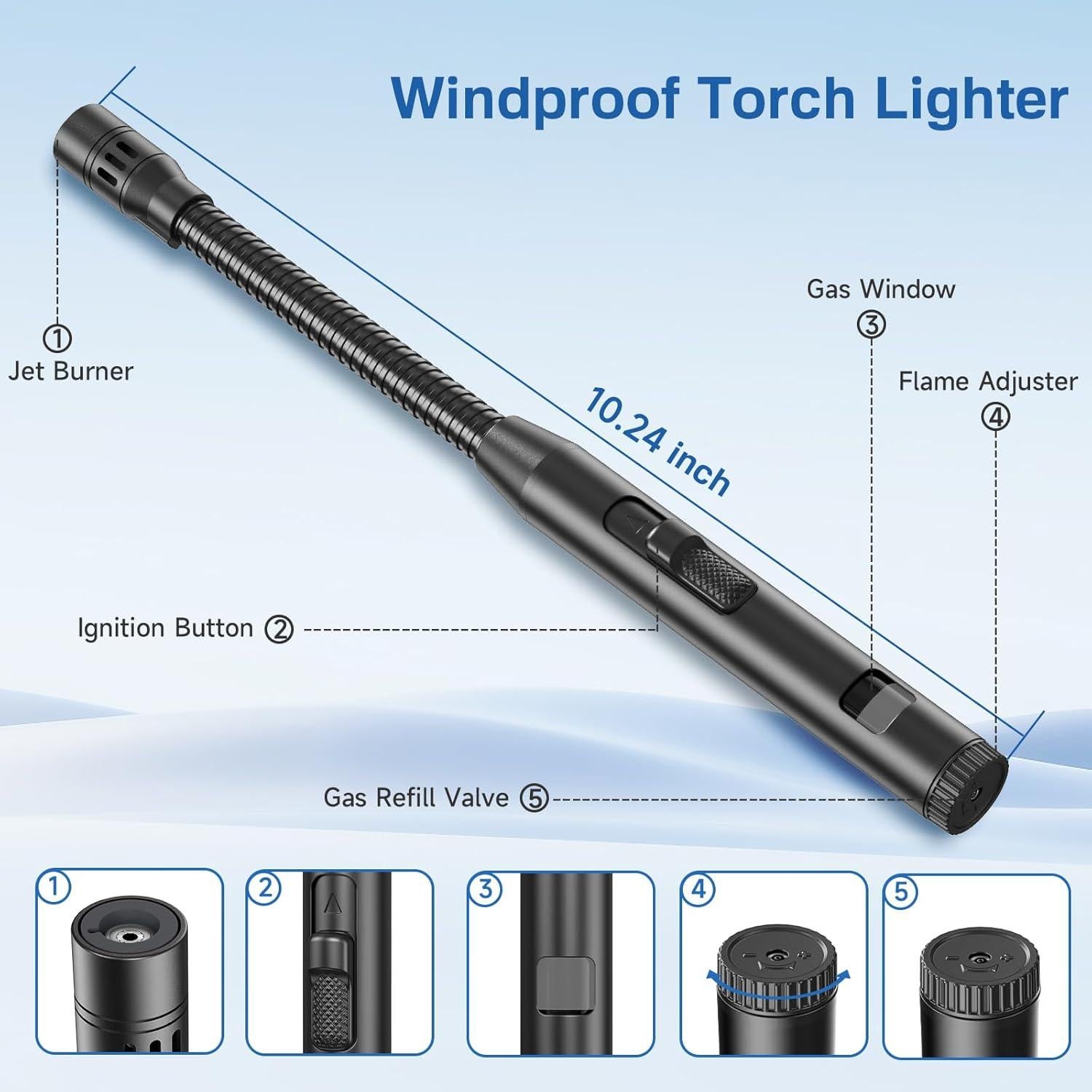 Paquete de 2 Encendedores Flexibles Flame Bird Butano USB