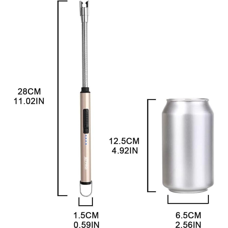Encendedor recargable USB JETPRO oro 360° flexible