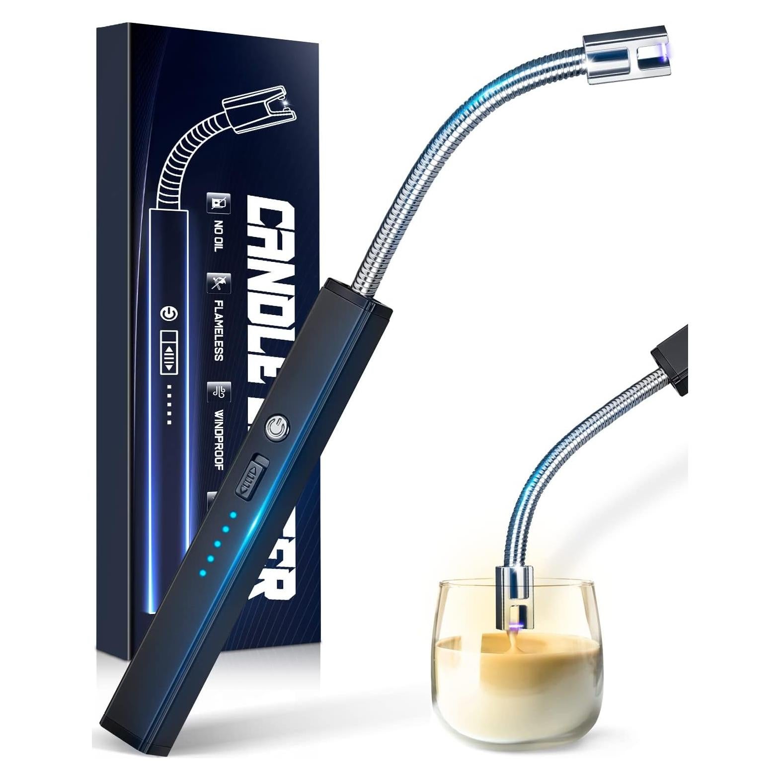 Encendedor Eléctrico Recargable CAREVER Negro 18.74 cm