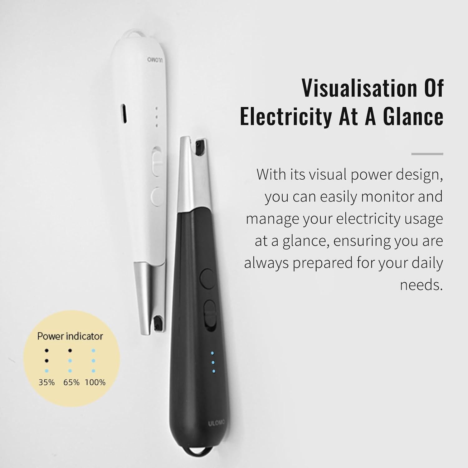 Encendedor Eléctrico ULOMO Recargable a Prueba de Viento