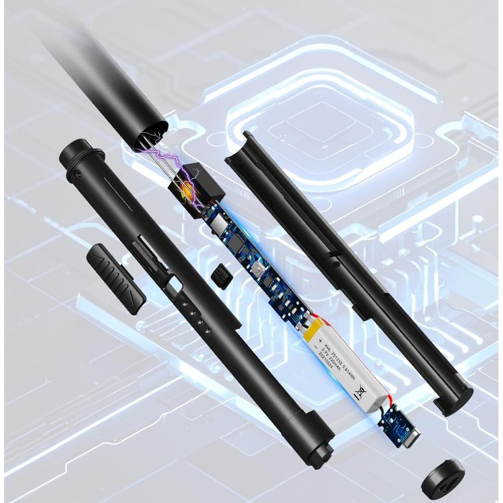 Encendedor de Velas Recargable USB KEETDC 2 Pack Negro Oro Rosa