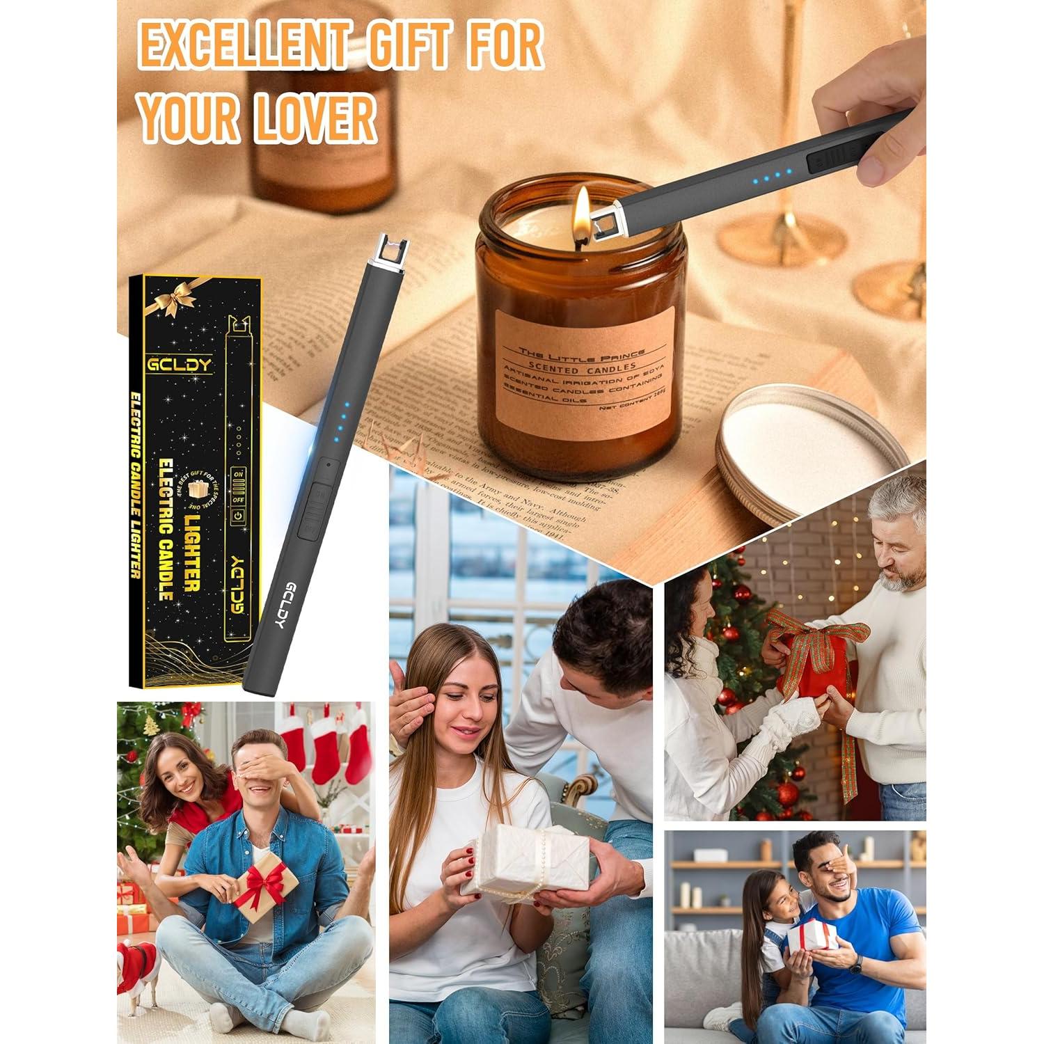 Encendedor Eléctrico Gcldy USB Recargable a Prueba de Viento