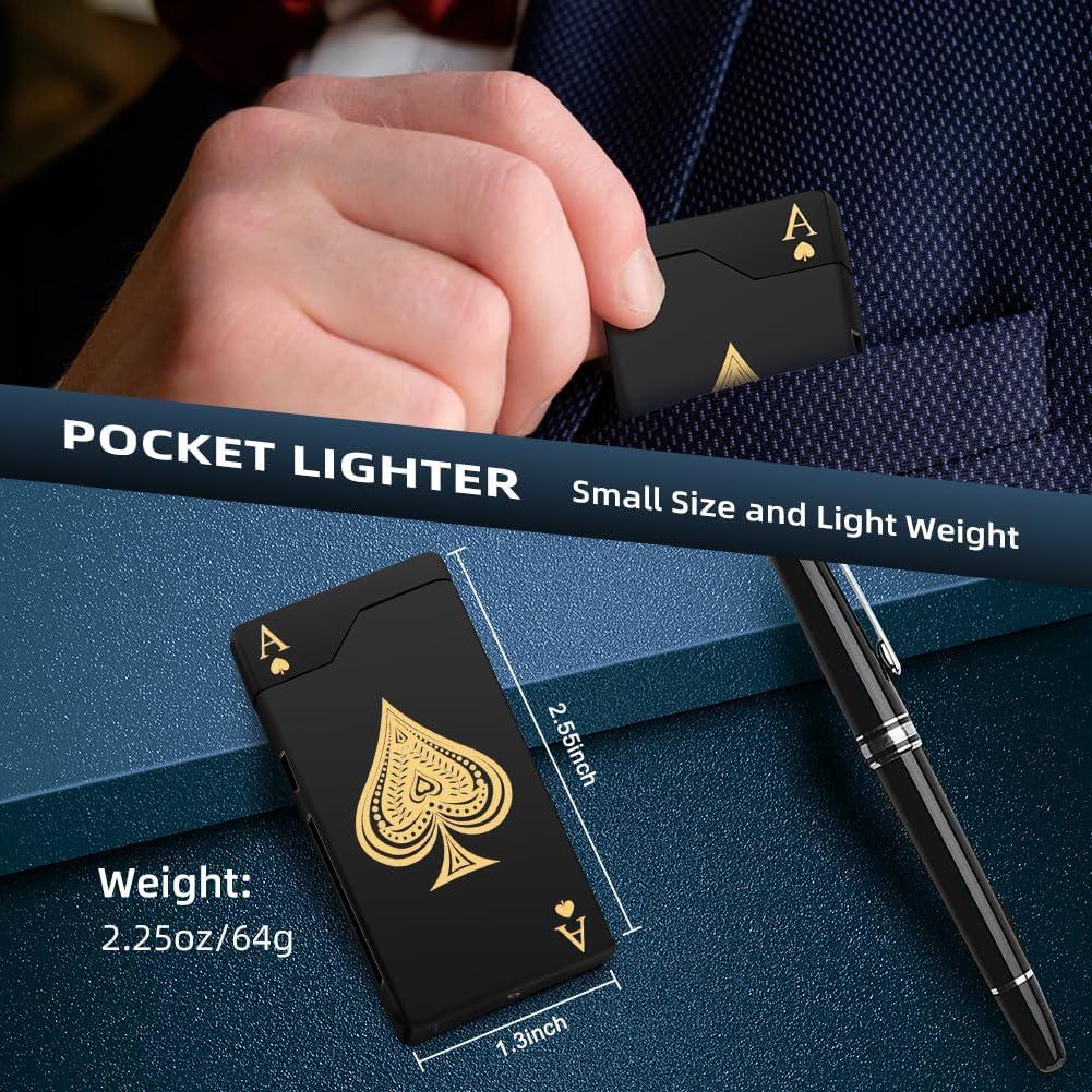 Encendedor Eléctrico Recargable LcFun As de Espadas Negro