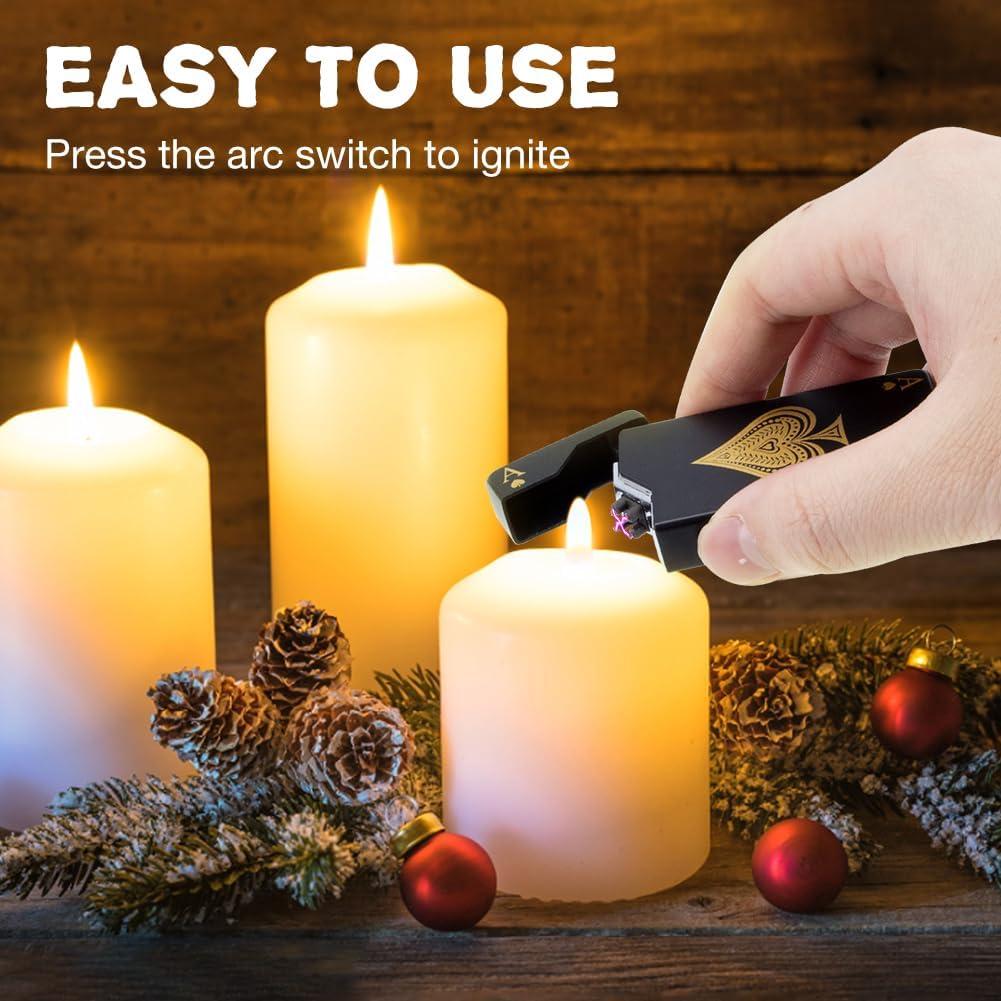 Encendedor Eléctrico Recargable LcFun As de Espadas Negro