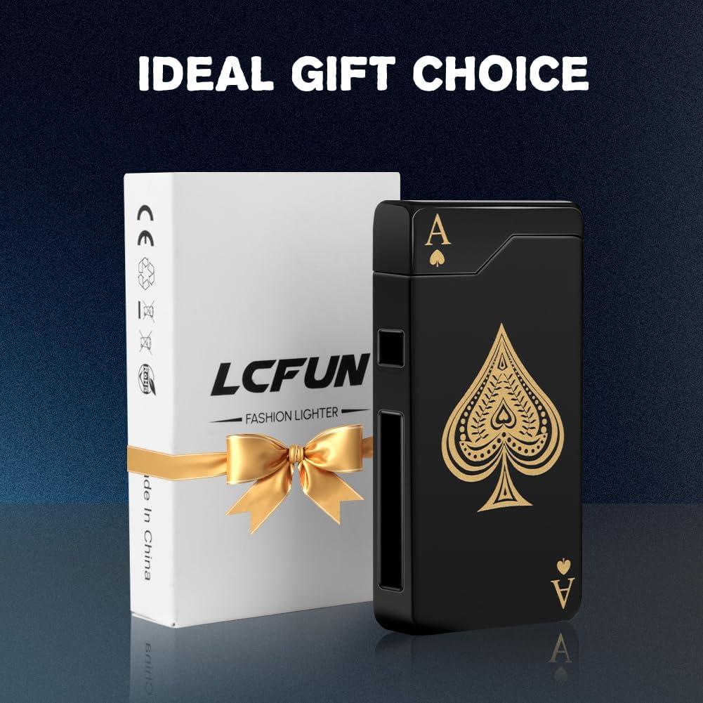 Encendedor Eléctrico Recargable LcFun As de Espadas Negro