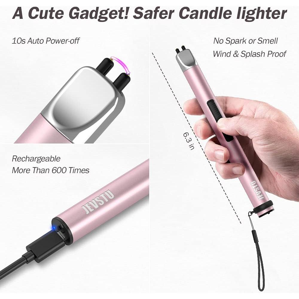 Encendedor eléctrico JEVSTU recargable USB rosa 16 cm