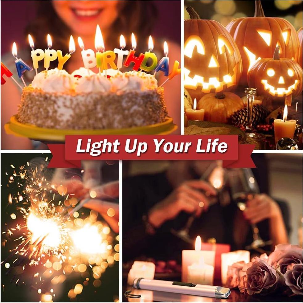 Encendedor eléctrico JEVSTU recargable USB rosa 16 cm