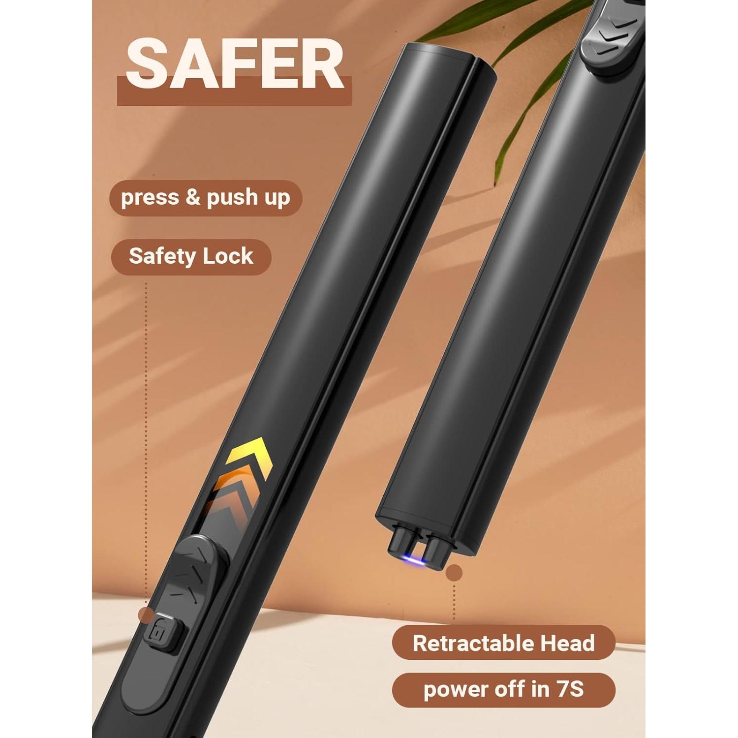 Encendedor Eléctrico Recargable USB CAREVER Negro 18.74cm