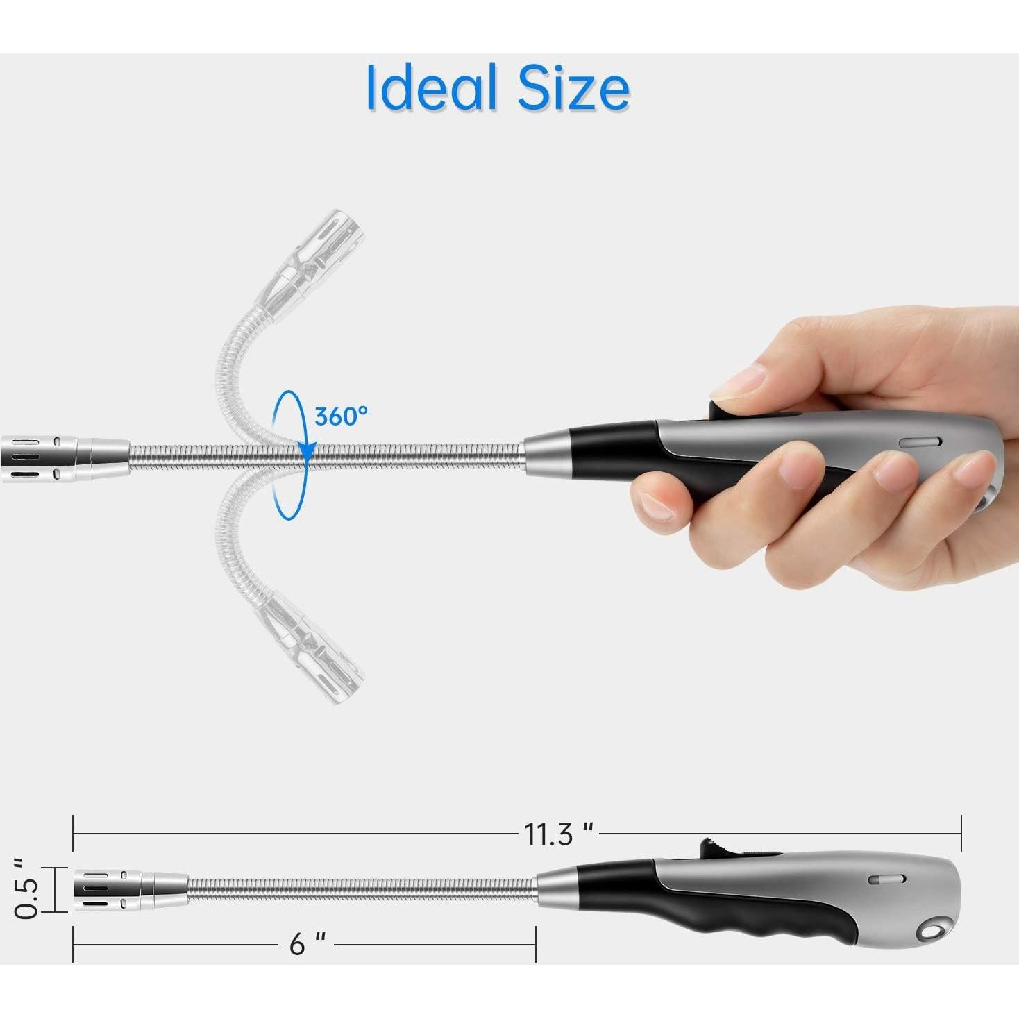 Encendedor Butano Antorcha Larga V 1985.5.10 Negro