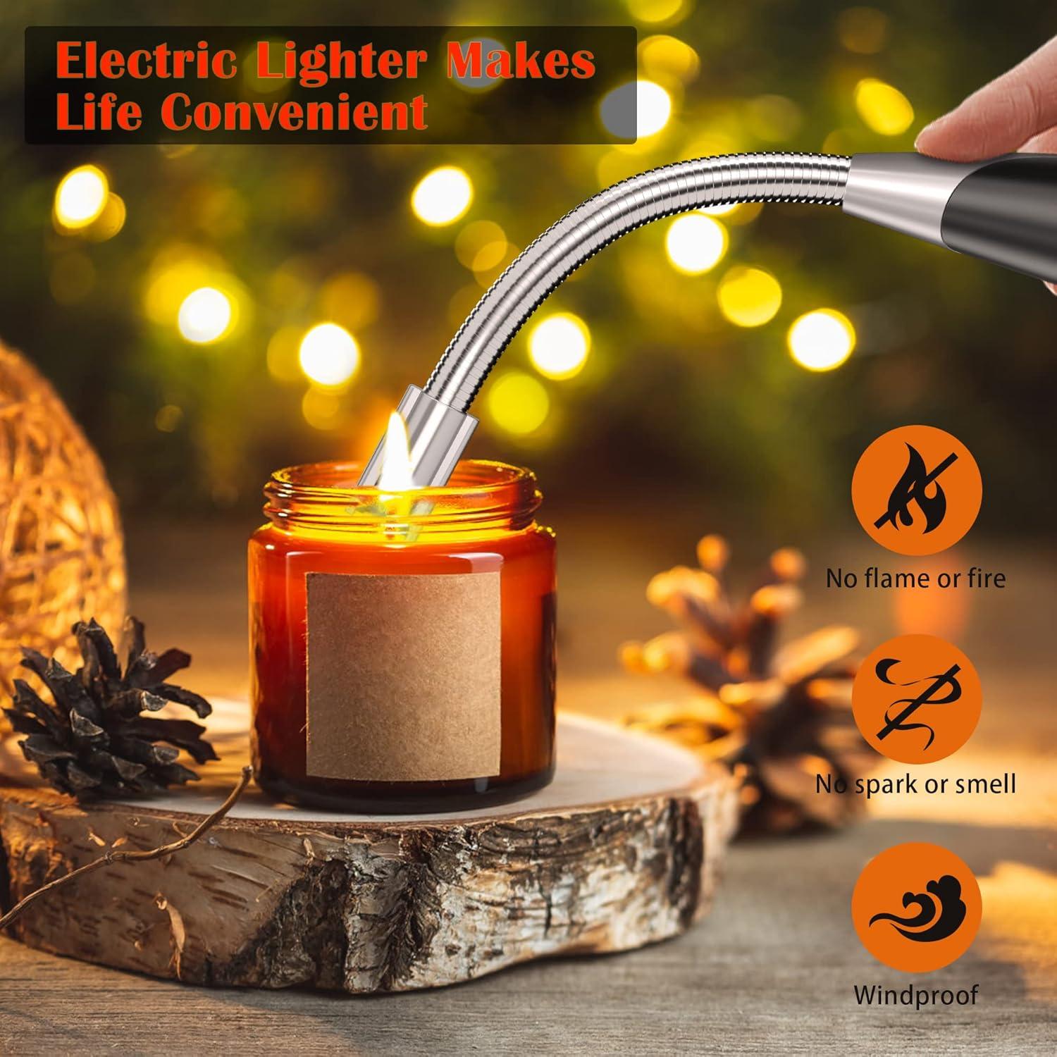 Encendedor eléctrico AT-Mizhi recargable USB 360° negro