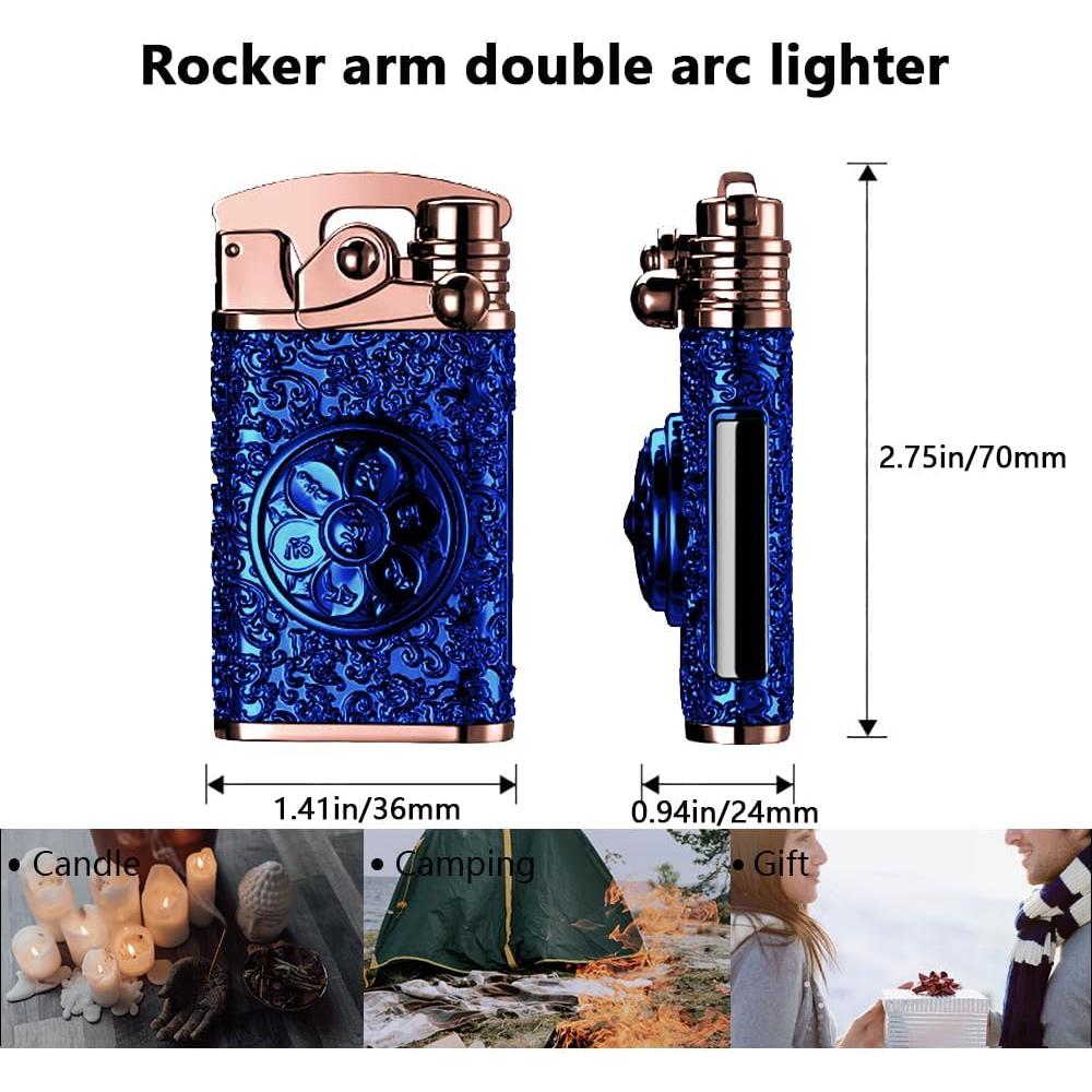 Encendedor Eléctrico YOZWOO Doble Arco Recargable USB Azul