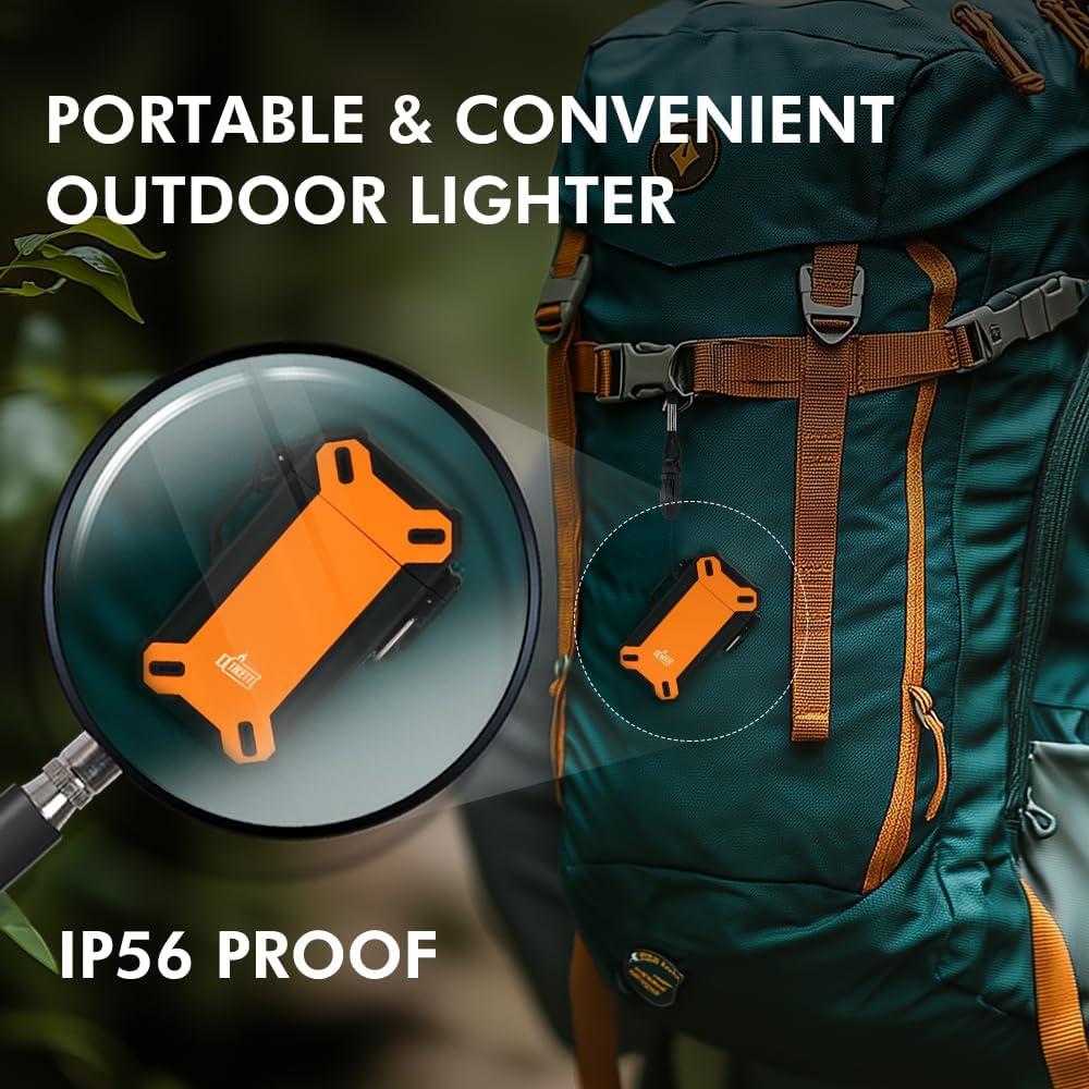 Encendedor de Campamento TIKETT TK6 Naranja Recargable USB