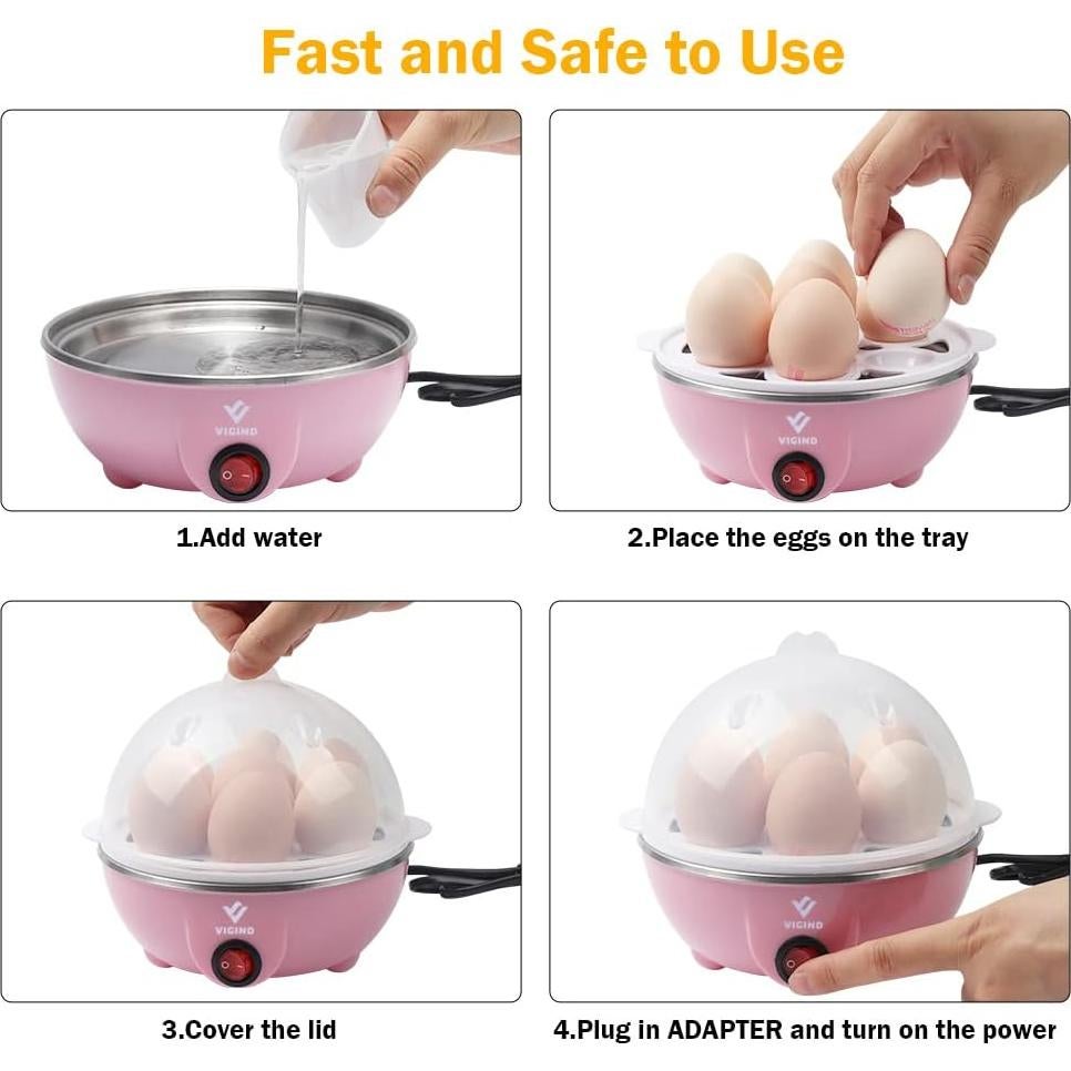 Cocedor de Huevos VIGIND 350W Doble Capa 14 Huevos