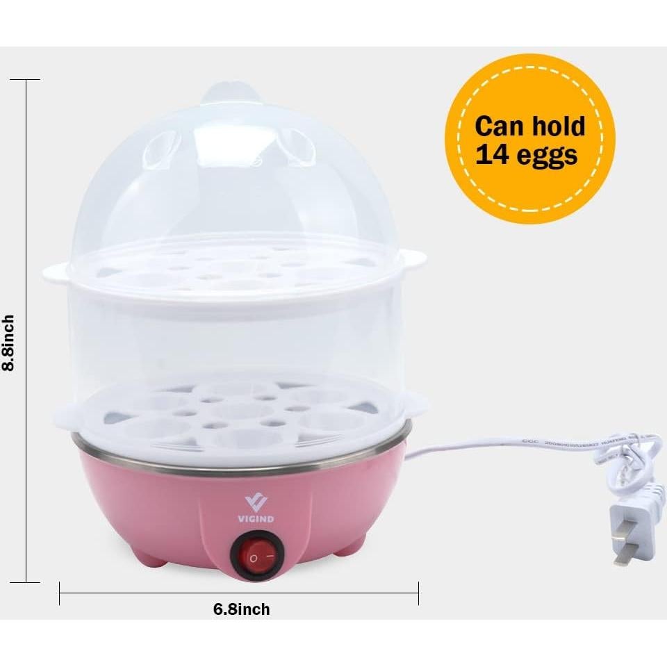 Cocedor de Huevos VIGIND 350W Doble Capa 14 Huevos