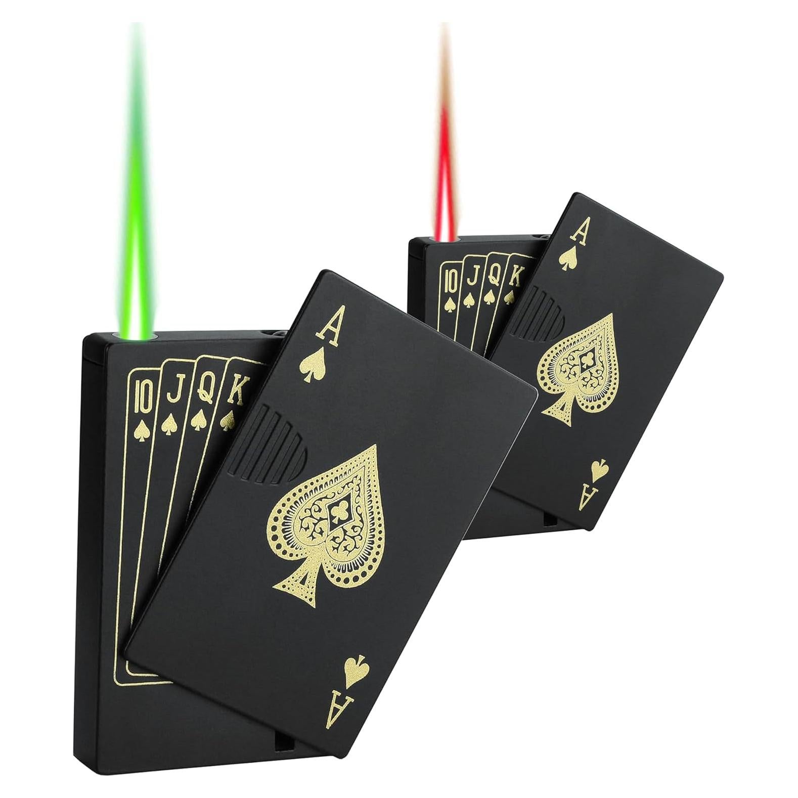 Encendedor Jet Torch LAOKSFZ Verde y Rojo Recargable 166g