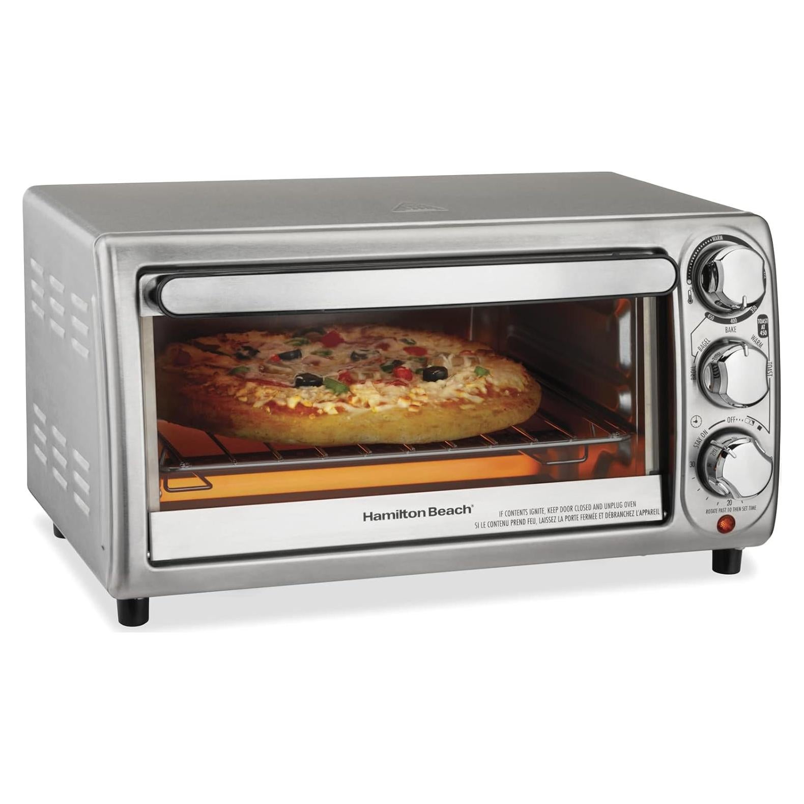 Horno Tostador Hamilton Beach 31143 4 Rebanadas Acero Inoxidable