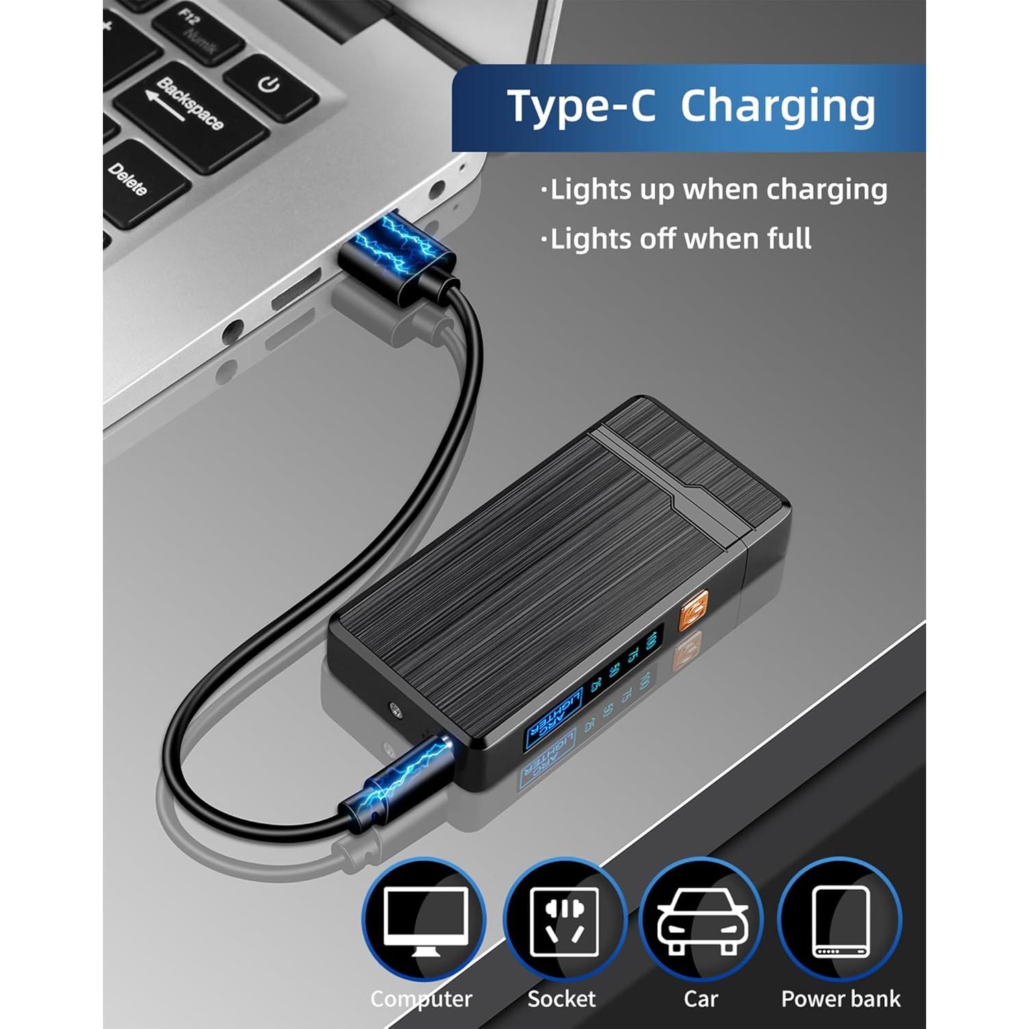 Encendedor Eléctrico Recargable USB ULMCULM Doble Arco