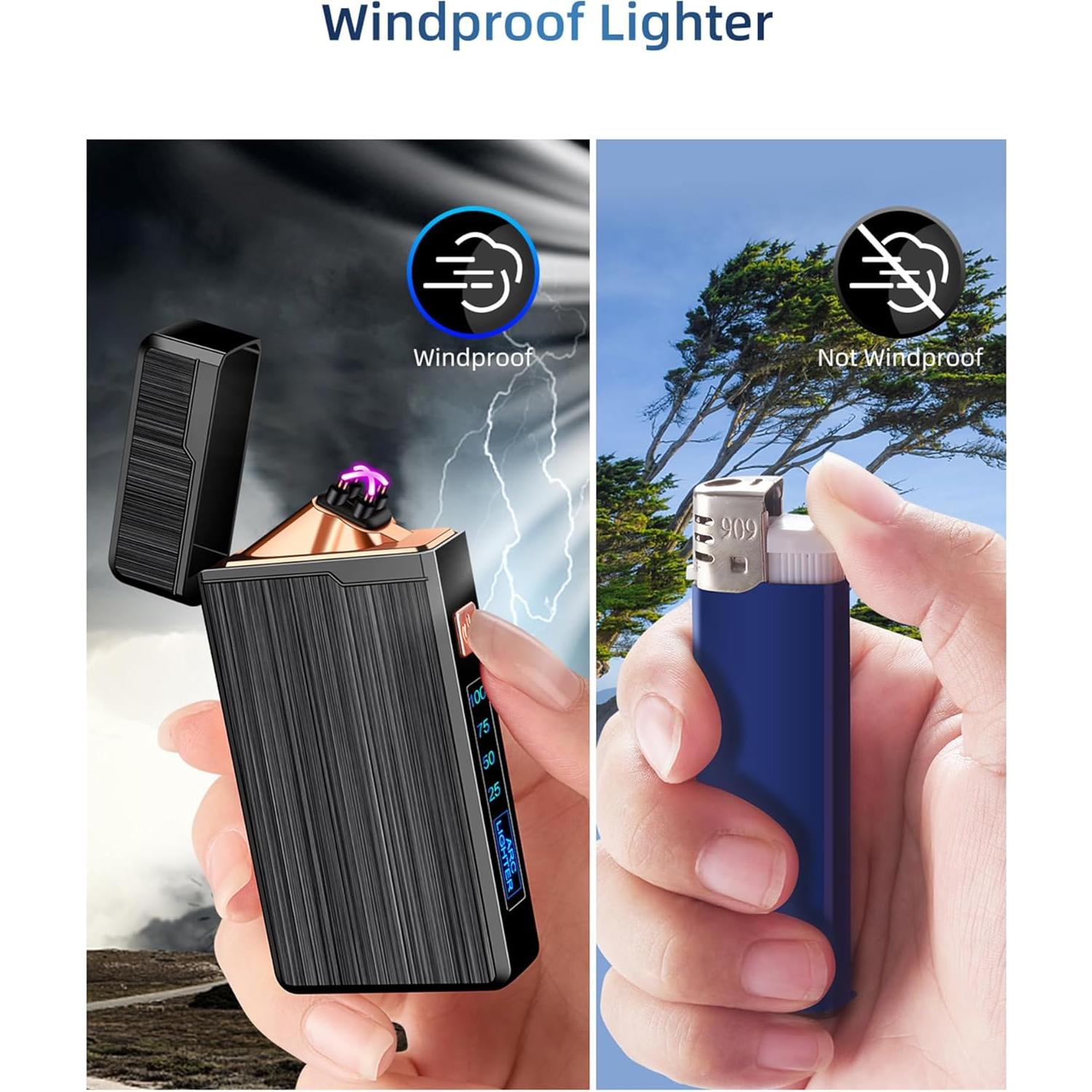 Encendedor Eléctrico Recargable USB ULMCULM Doble Arco