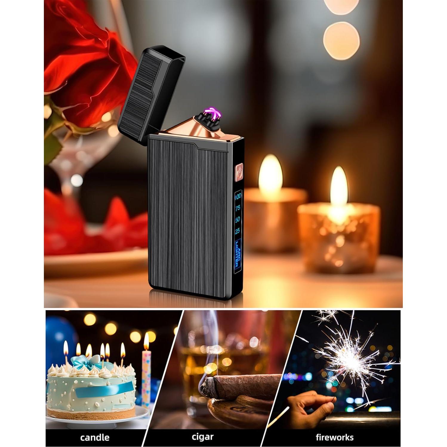 Encendedor Eléctrico Recargable USB ULMCULM Doble Arco